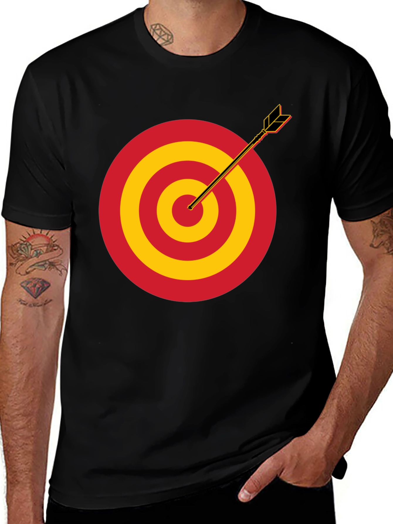 Target Practice T-Shirt - Black Cotton Tee