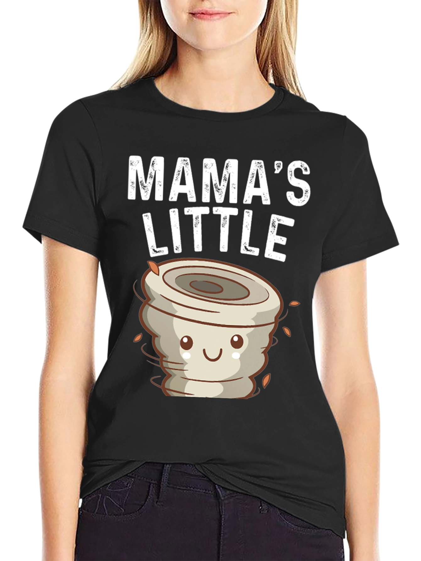 Mamas Little Tornado Black Graphic Tee