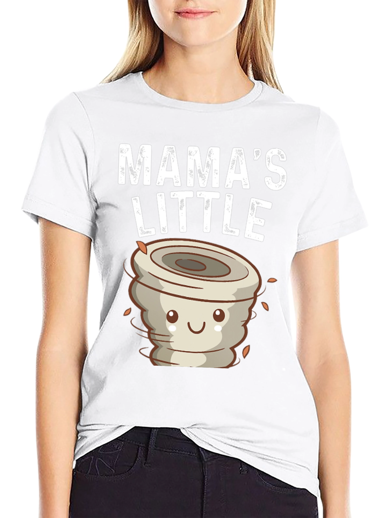 Mamas Little Tornado Black Graphic Tee