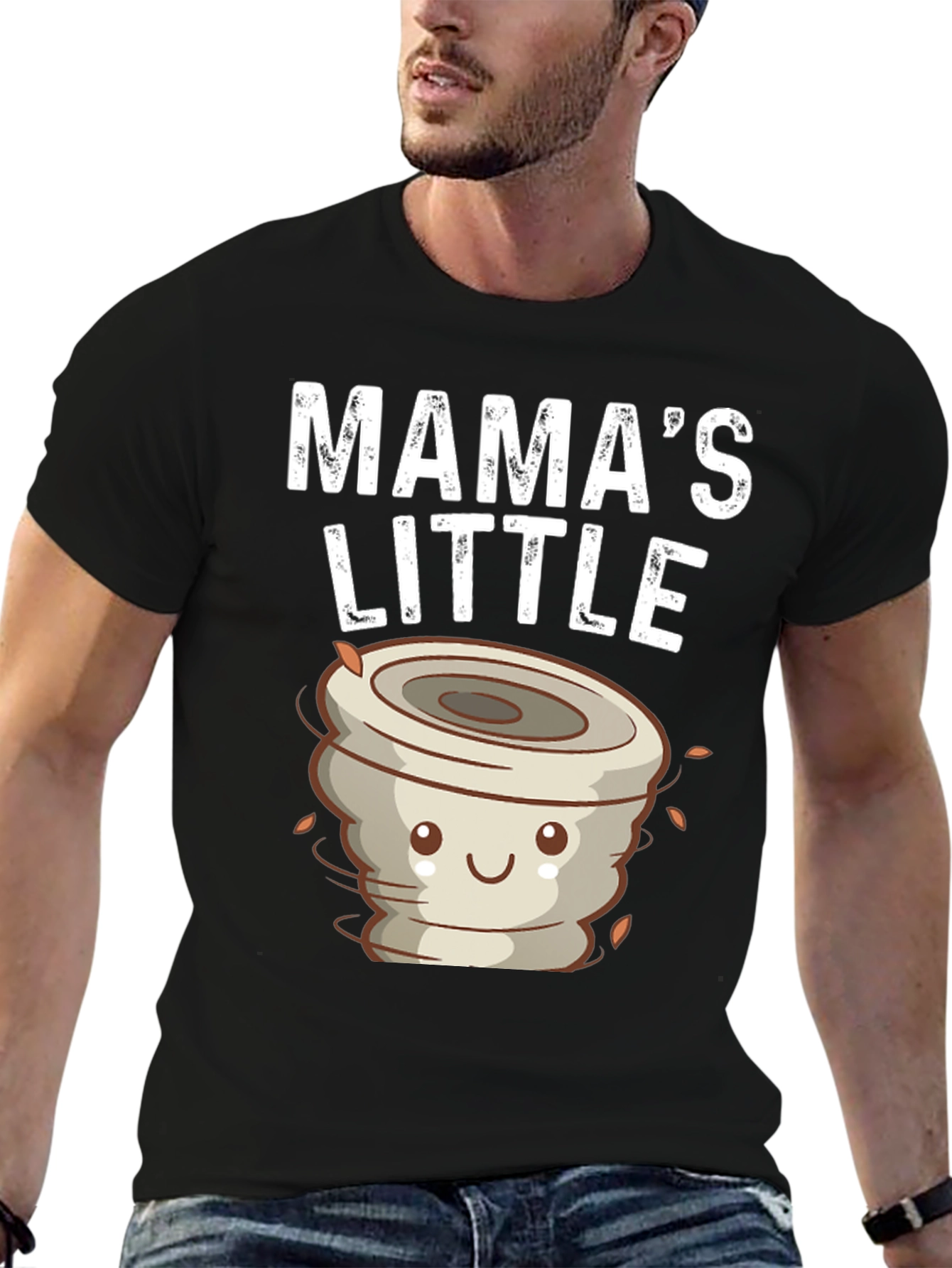 Mamas Little Tornado Black Graphic Tee