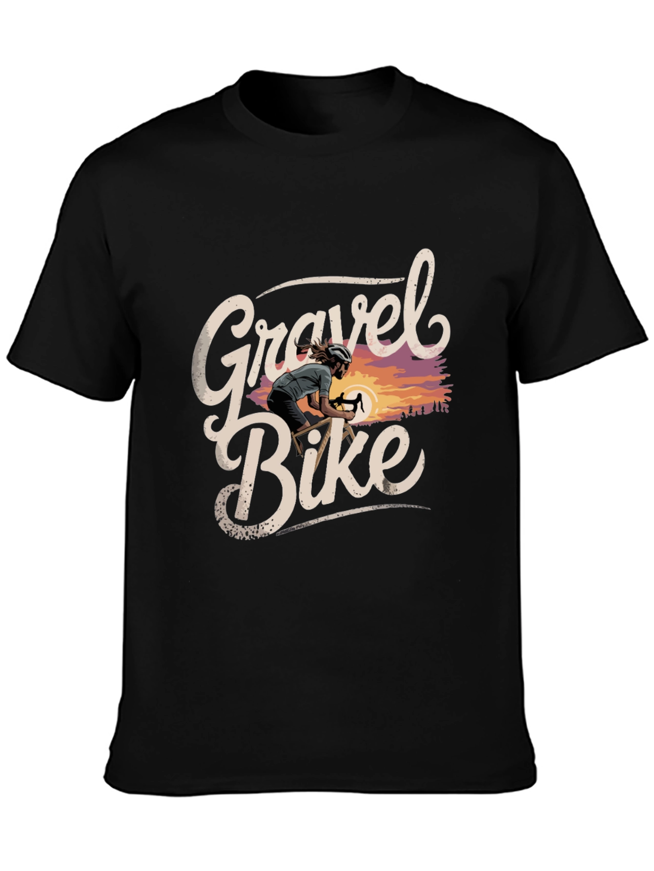 Gravel Bike Graphic Tee - Cycling Adventure Shirt