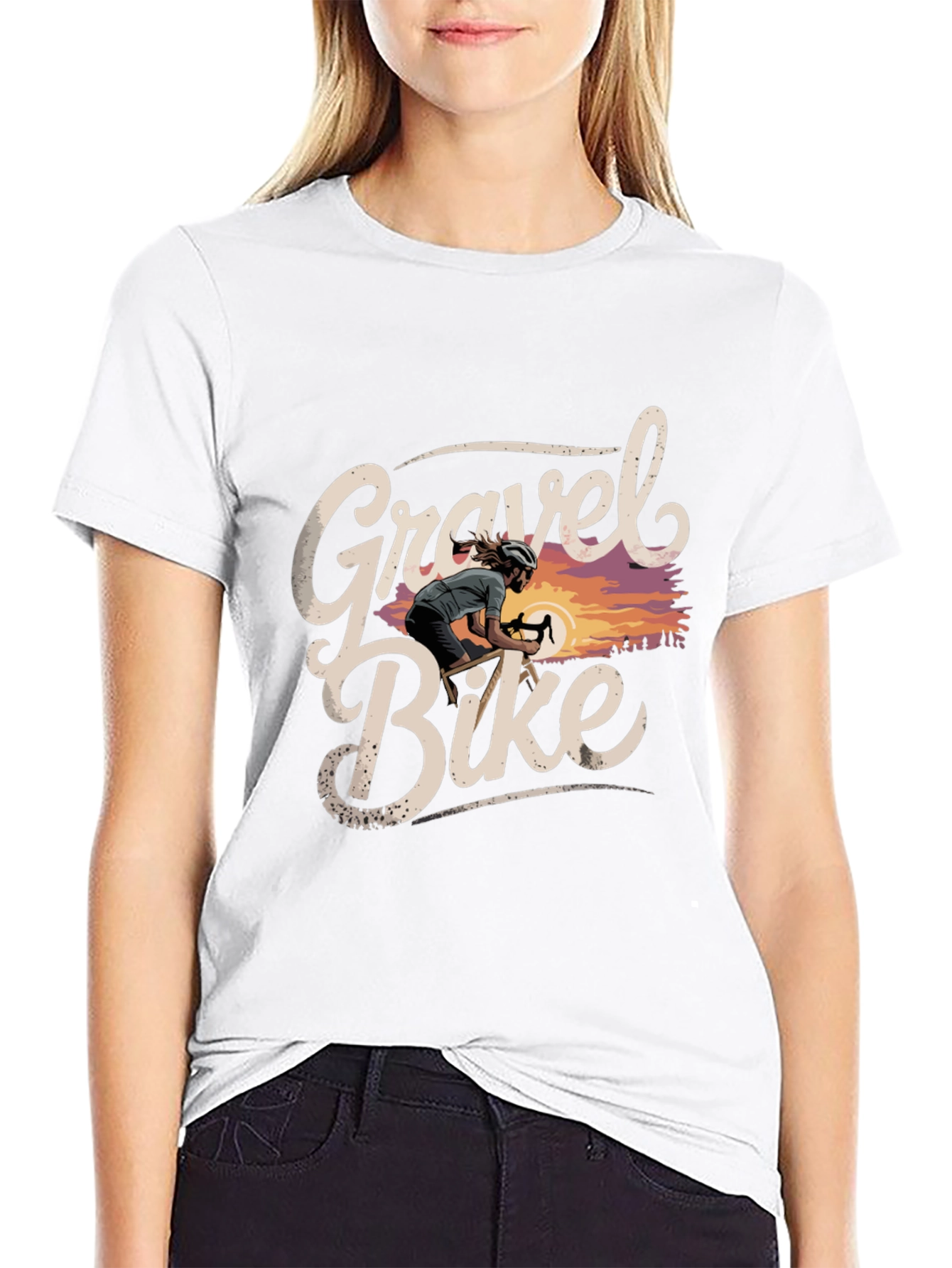 Gravel Bike Graphic Tee - Cycling Adventure Shirt