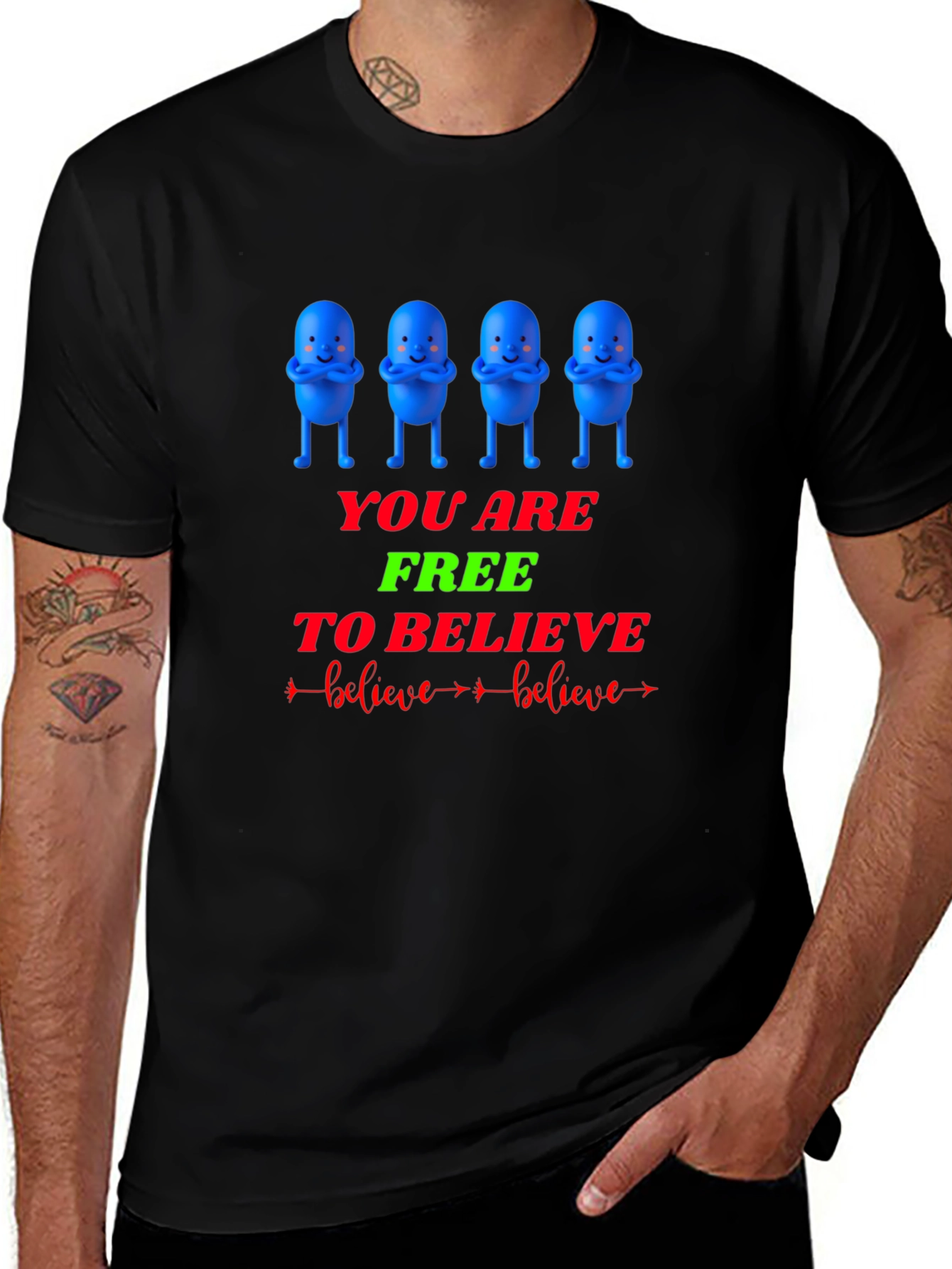 You Are Free to Believe Graphic T-Shirt