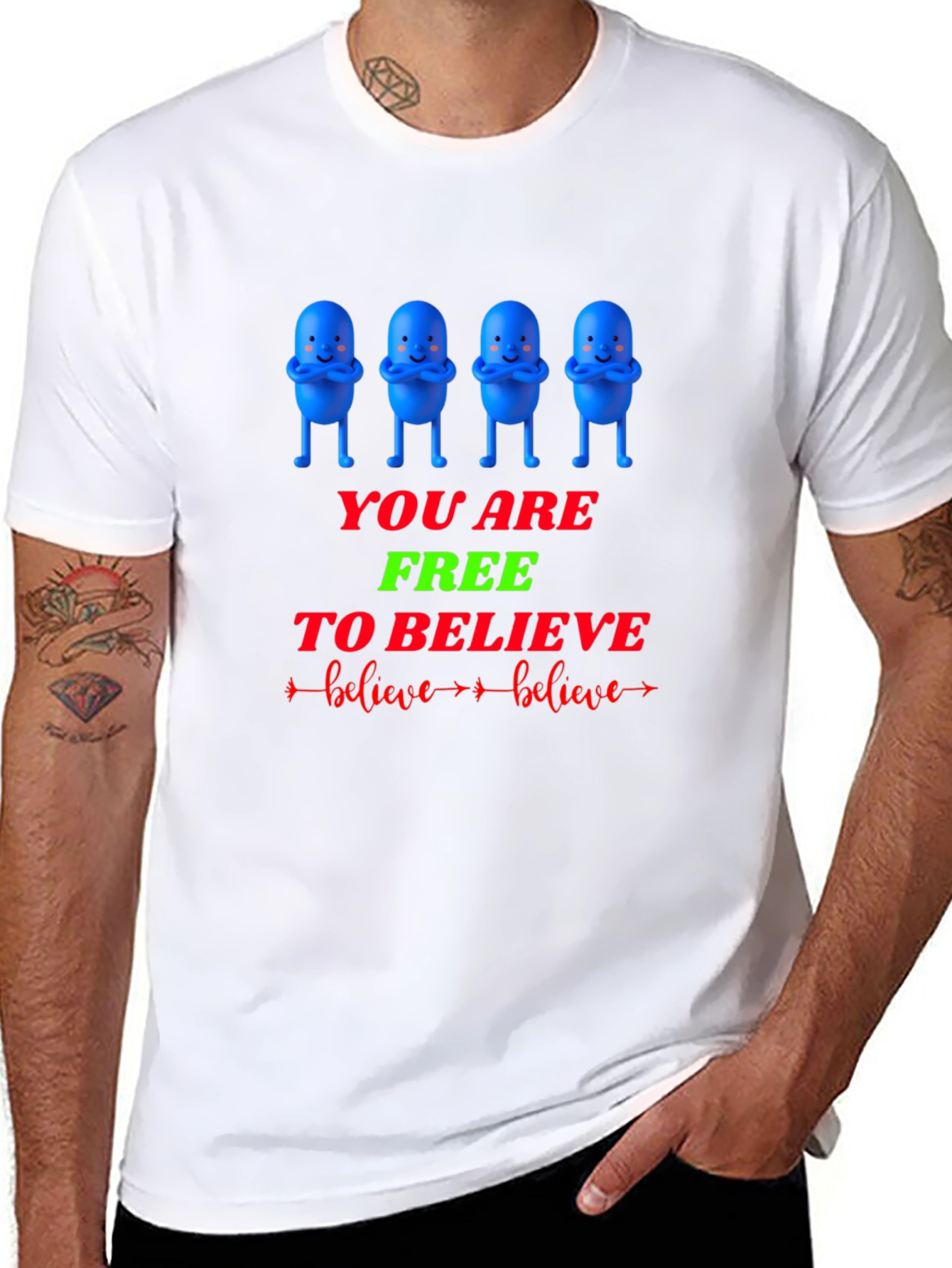 You Are Free to Believe Graphic T-Shirt