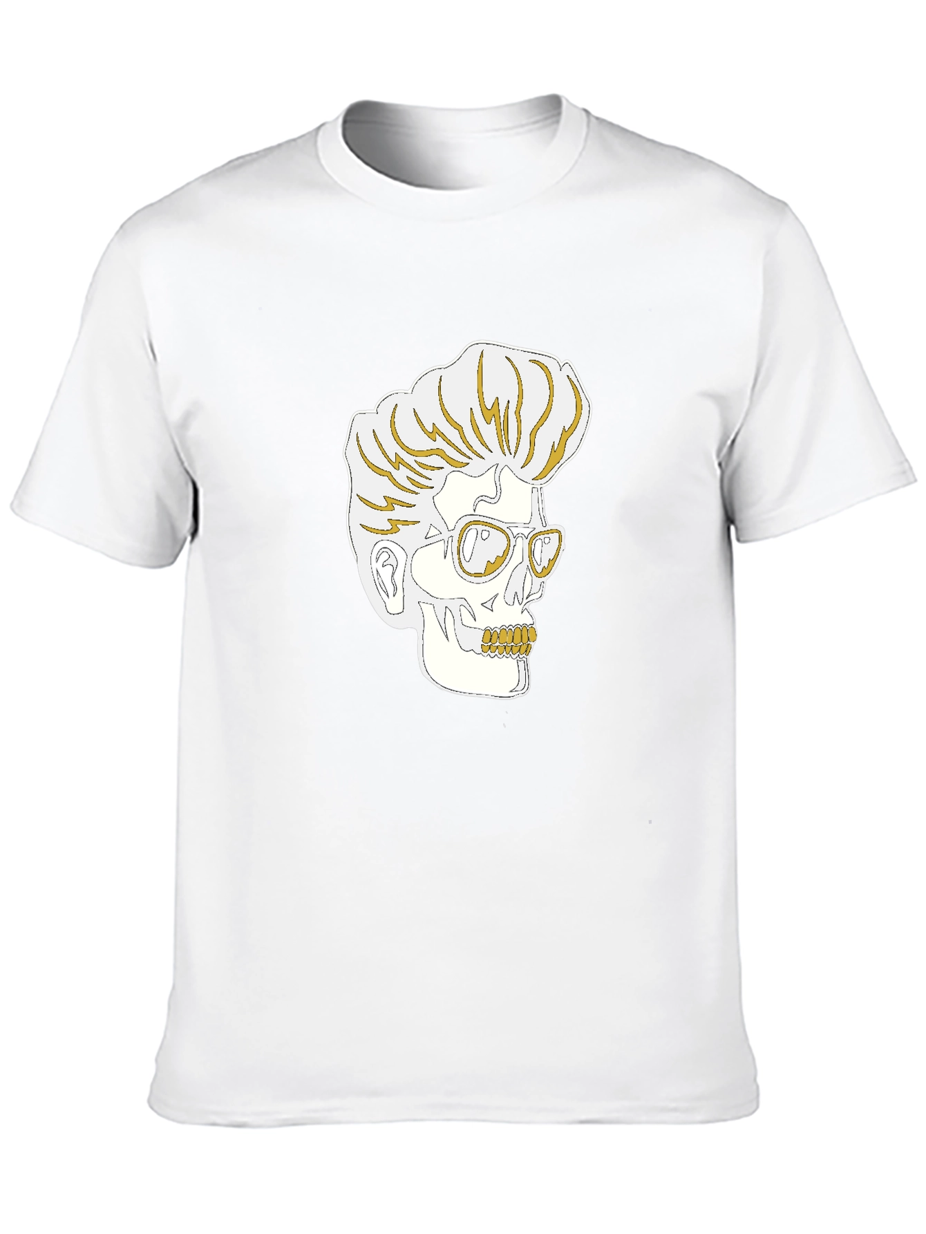 Rockabilly Skull Graphic T-Shirt