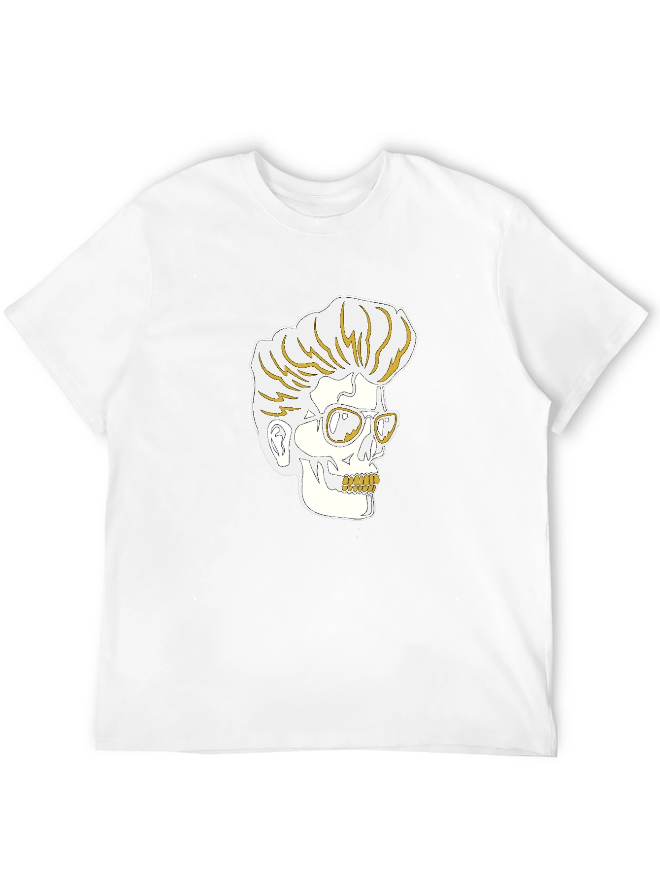 Rockabilly Skull Graphic T-Shirt