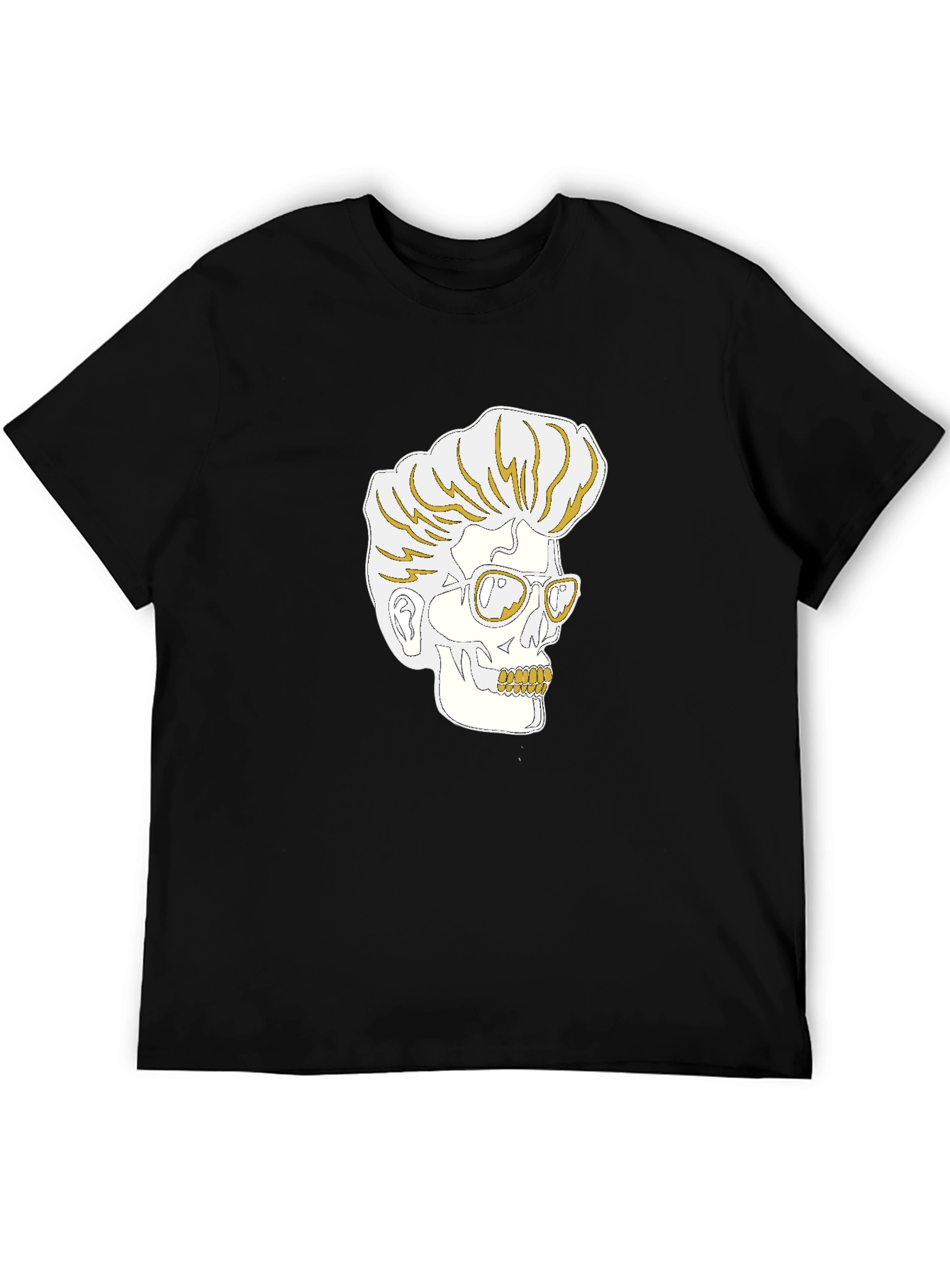 Rockabilly Skull Graphic T-Shirt