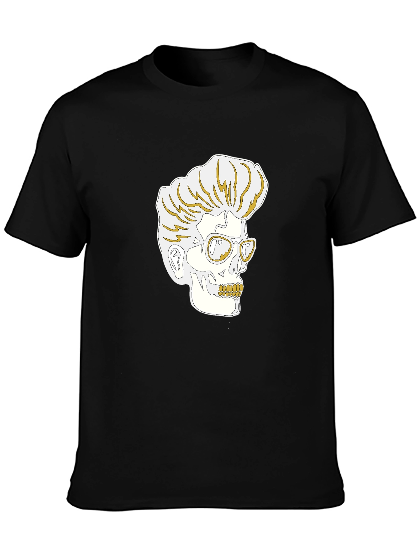 Rockabilly Skull Graphic T-Shirt