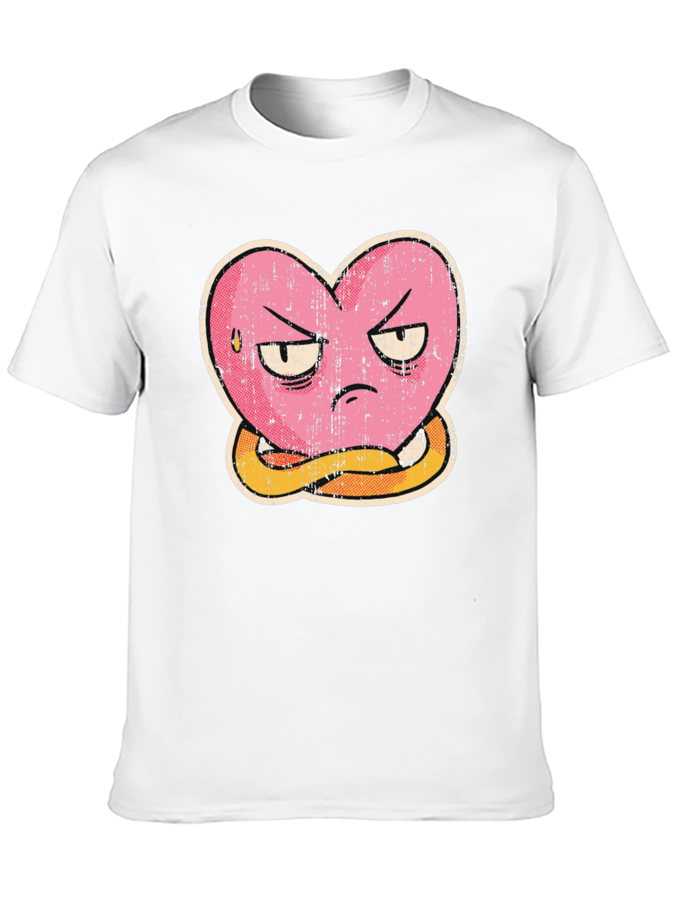 Grumpy Heart Graphic Tee - Funny T-Shirt