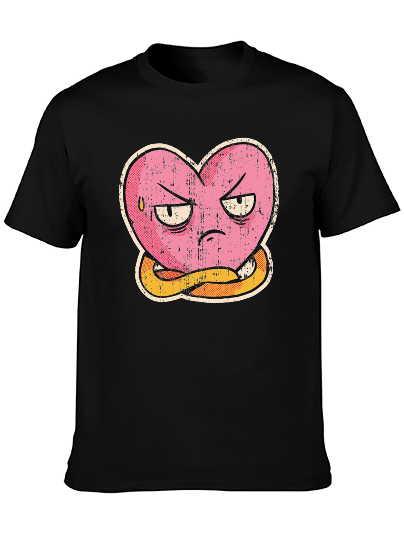 Grumpy Heart Graphic Tee - Funny T-Shirt
