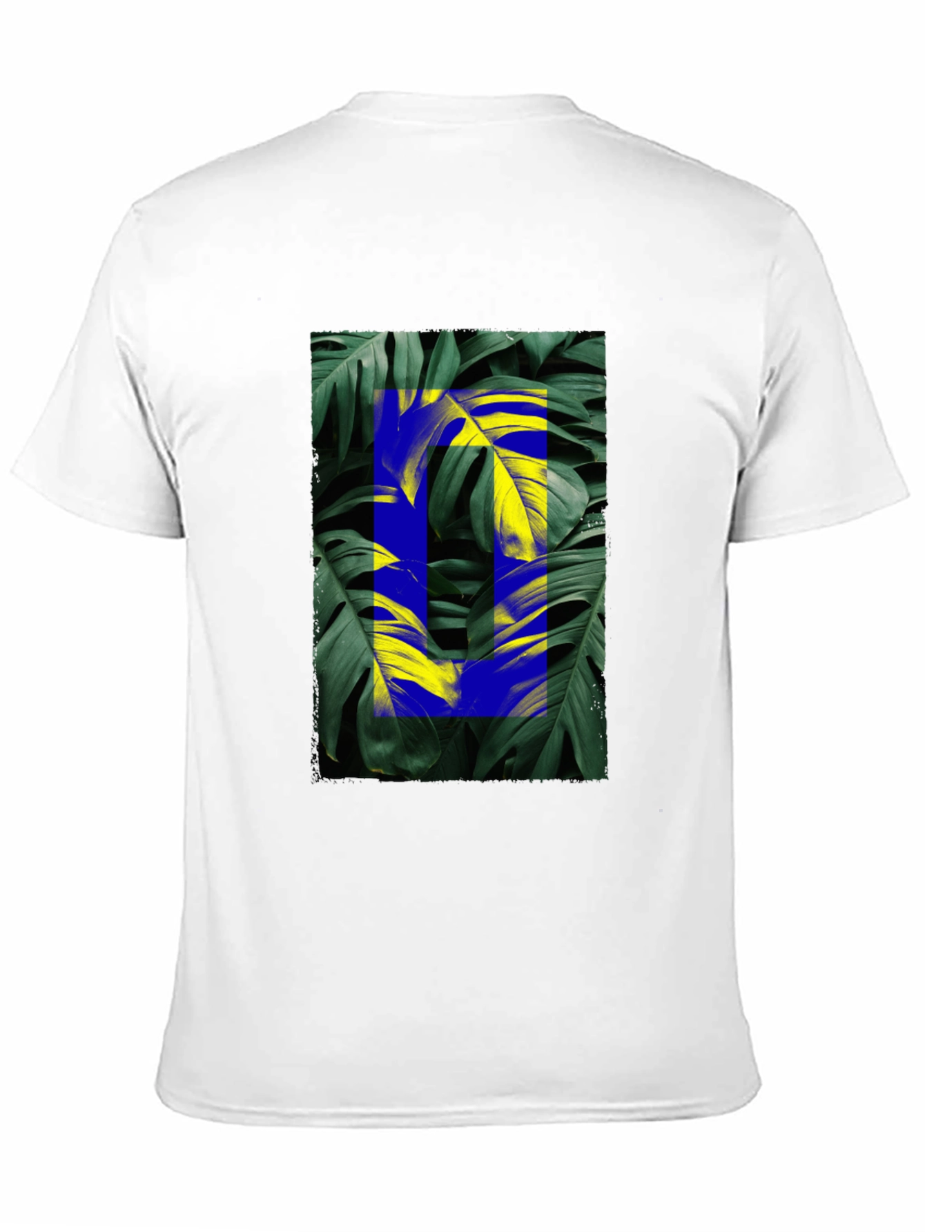 Tropical Leaf Graphic Black T-Shirt