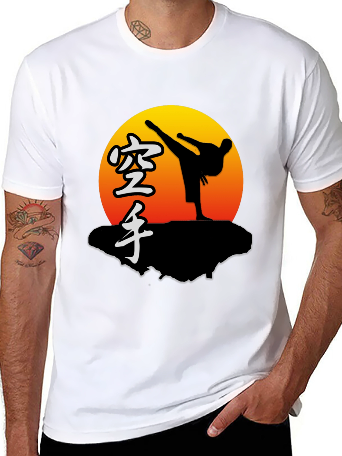 Karate Sunset Graphic Tee - Martial Arts T-Shirt