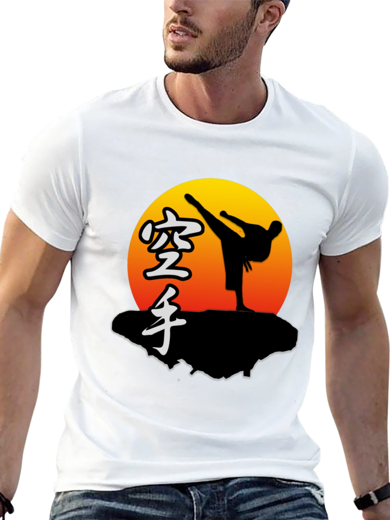 Karate Sunset Graphic Tee - Martial Arts T-Shirt