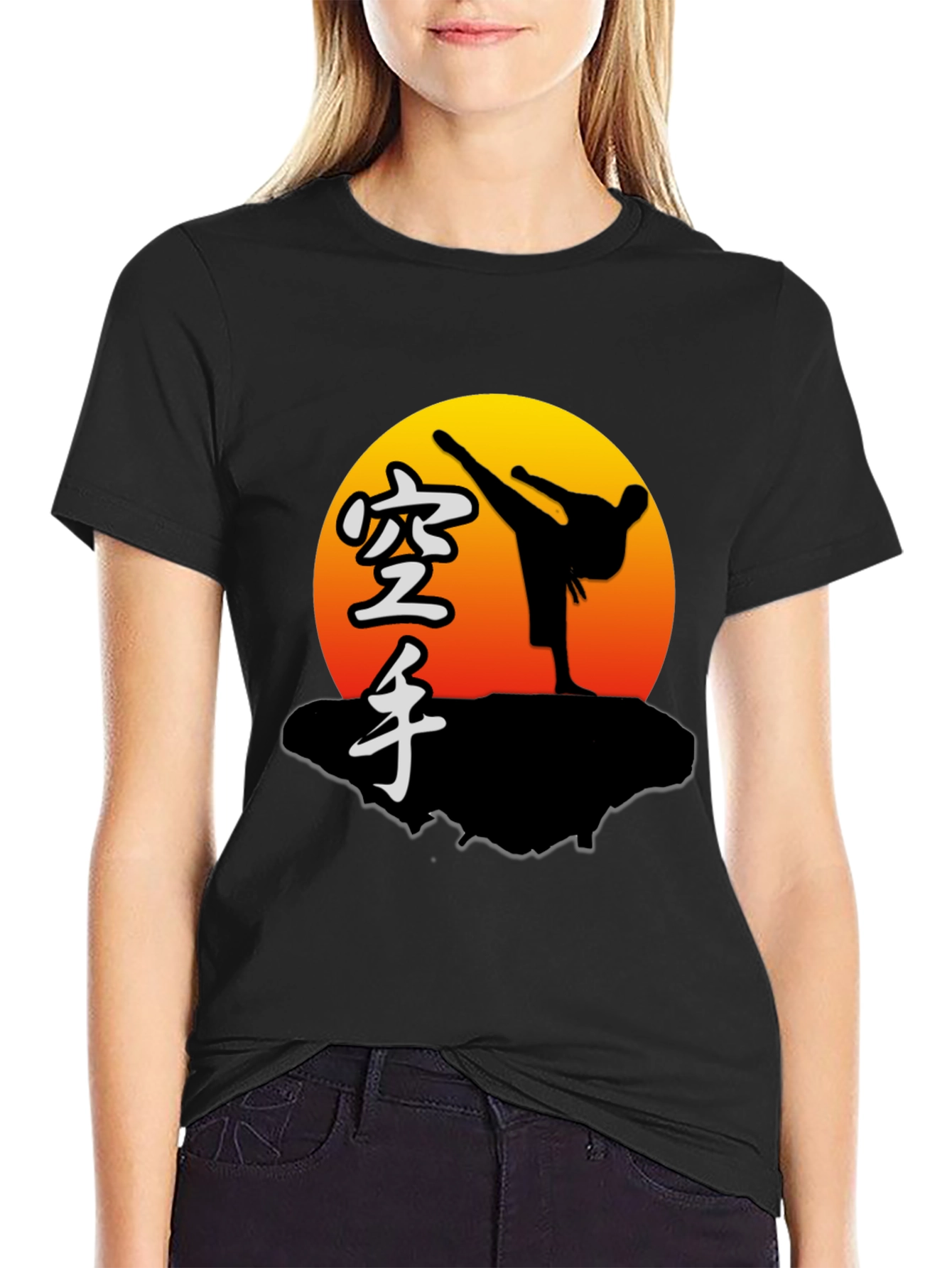 Karate Sunset Graphic Tee - Martial Arts T-Shirt