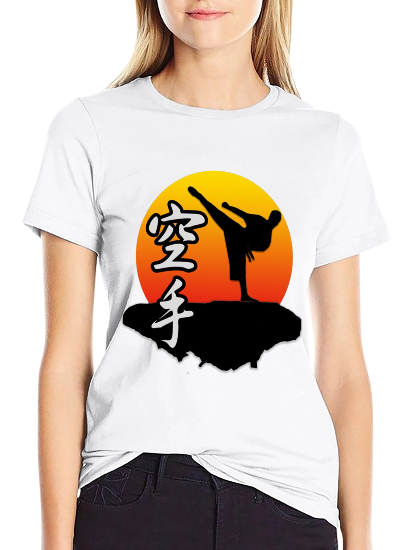 Karate Sunset Graphic Tee - Martial Arts T-Shirt