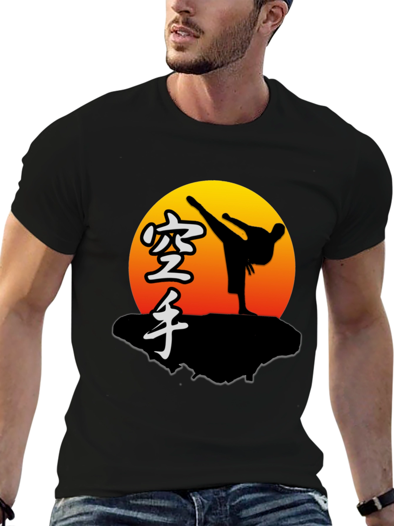Karate Sunset Graphic Tee - Martial Arts T-Shirt