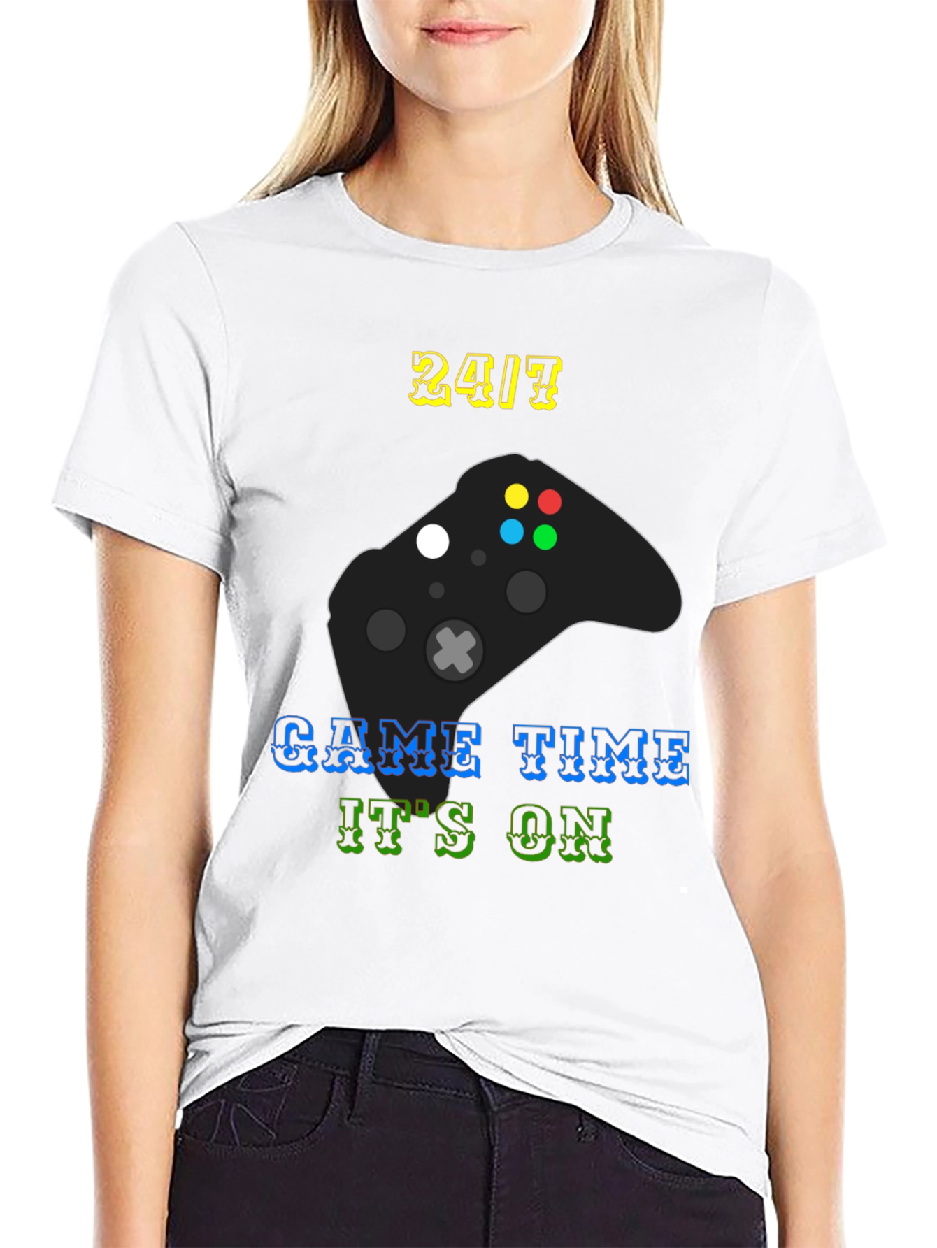 24/7 Game Time T-Shirt - Gamer Style
