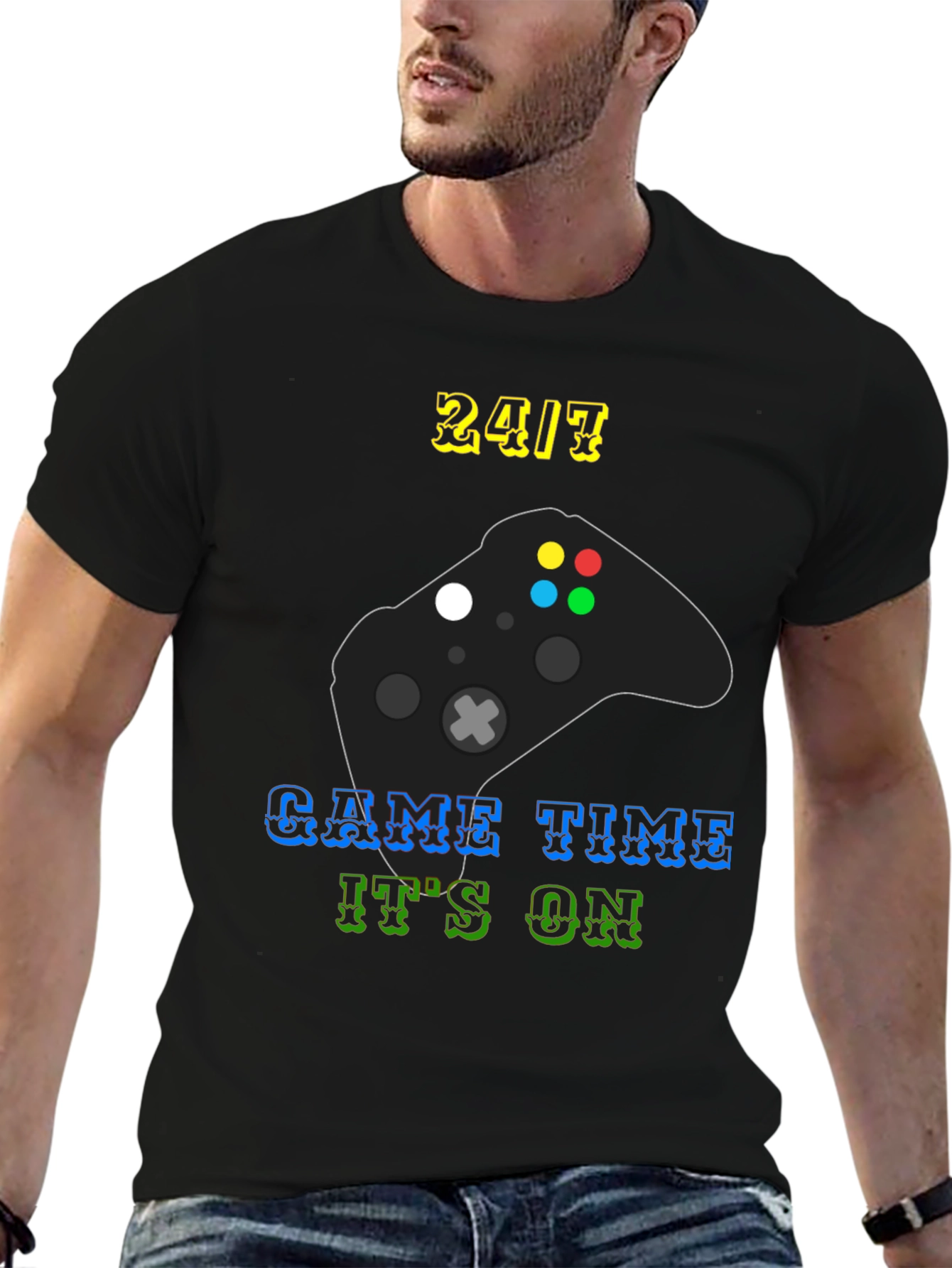 24/7 Game Time T-Shirt - Gamer Style