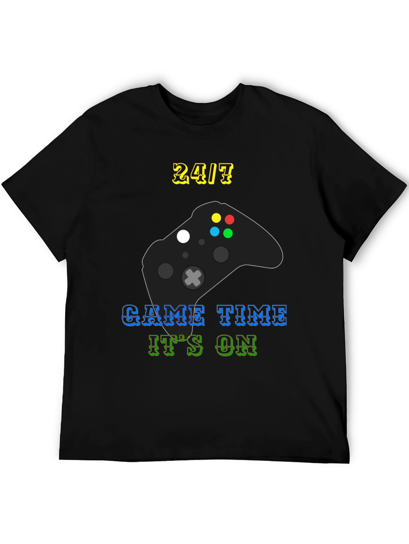 24/7 Game Time T-Shirt - Gamer Style