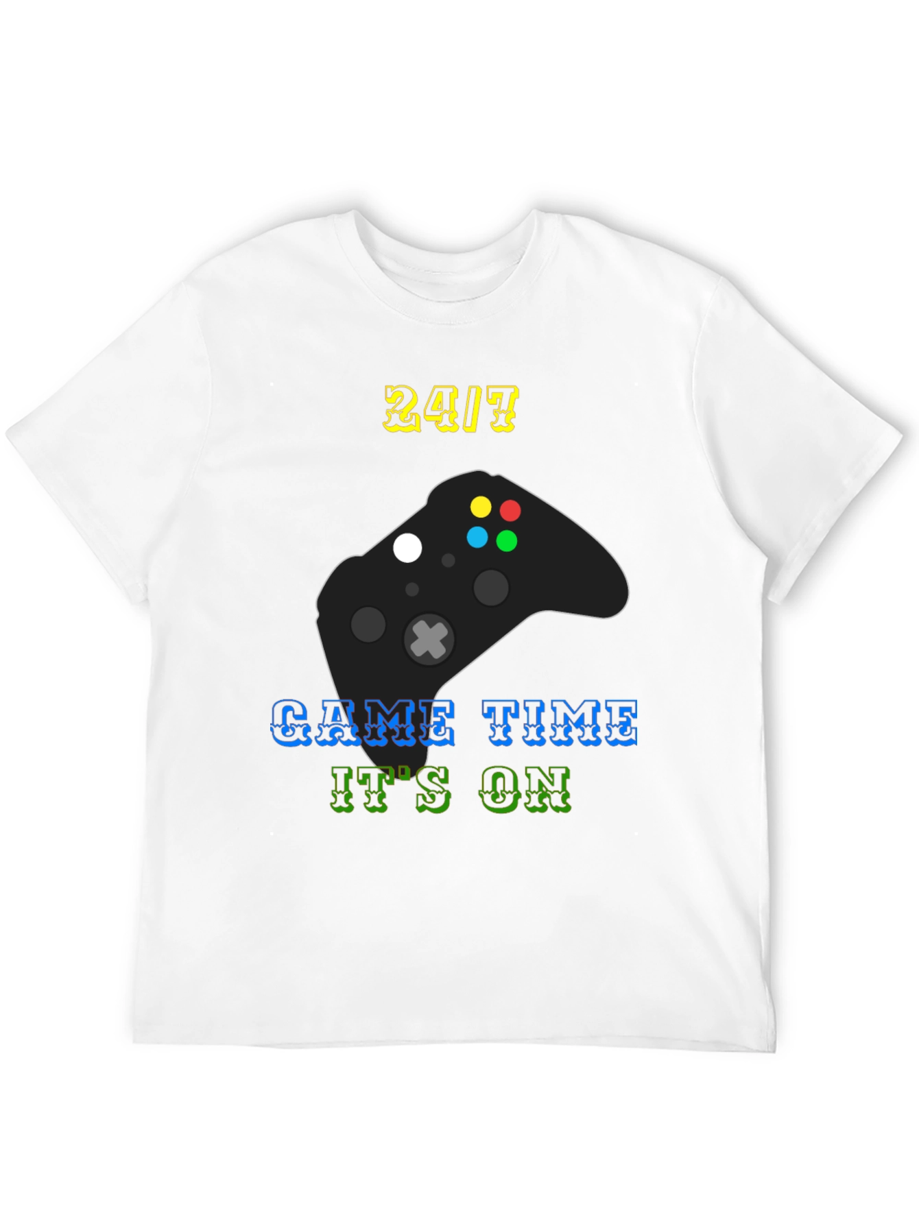 24/7 Game Time T-Shirt - Gamer Style
