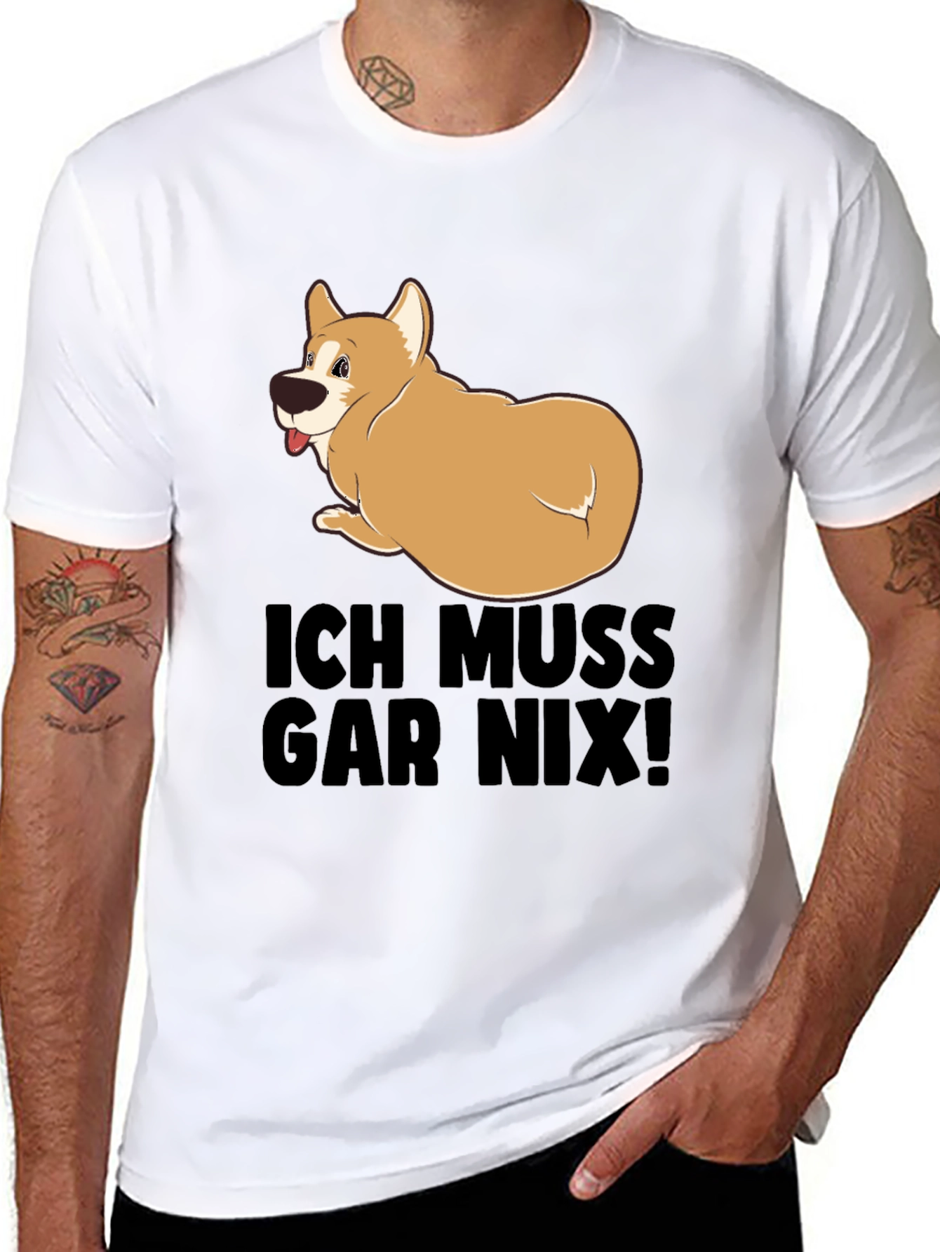 Ich Muss Gar Nix! Relaxed Dog Graphic Tee