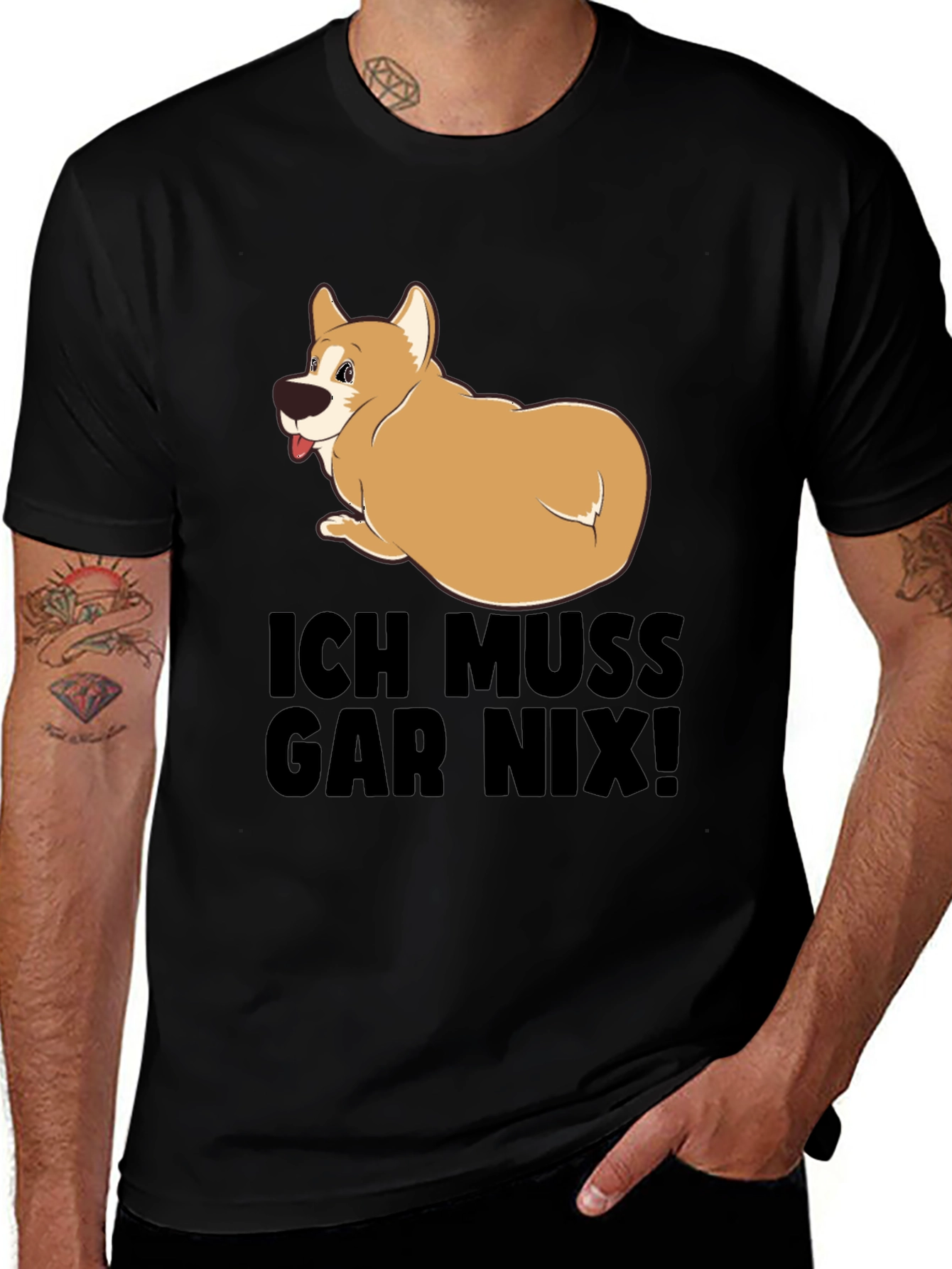 Ich Muss Gar Nix! Relaxed Dog Graphic Tee