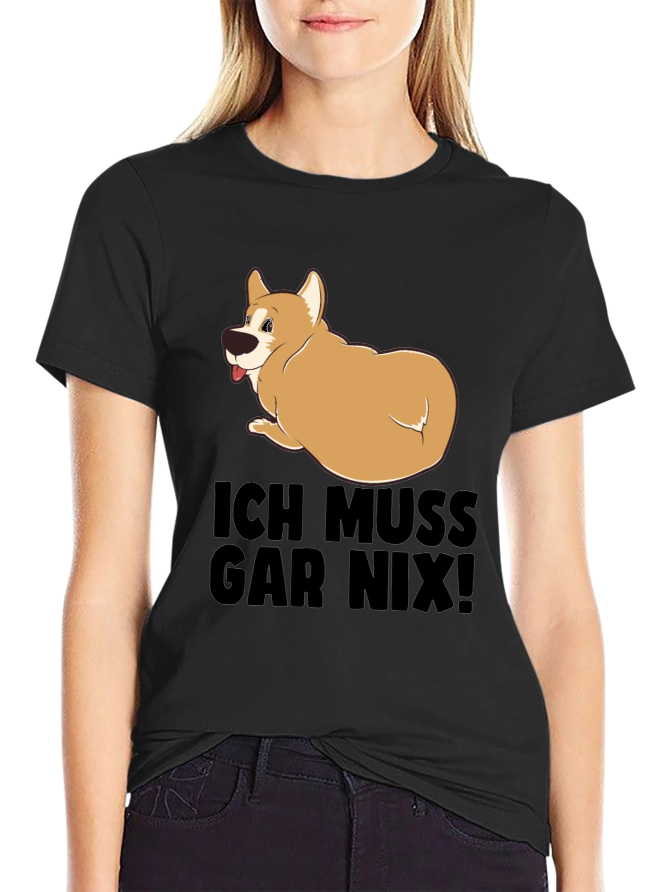 Ich Muss Gar Nix! Relaxed Dog Graphic Tee