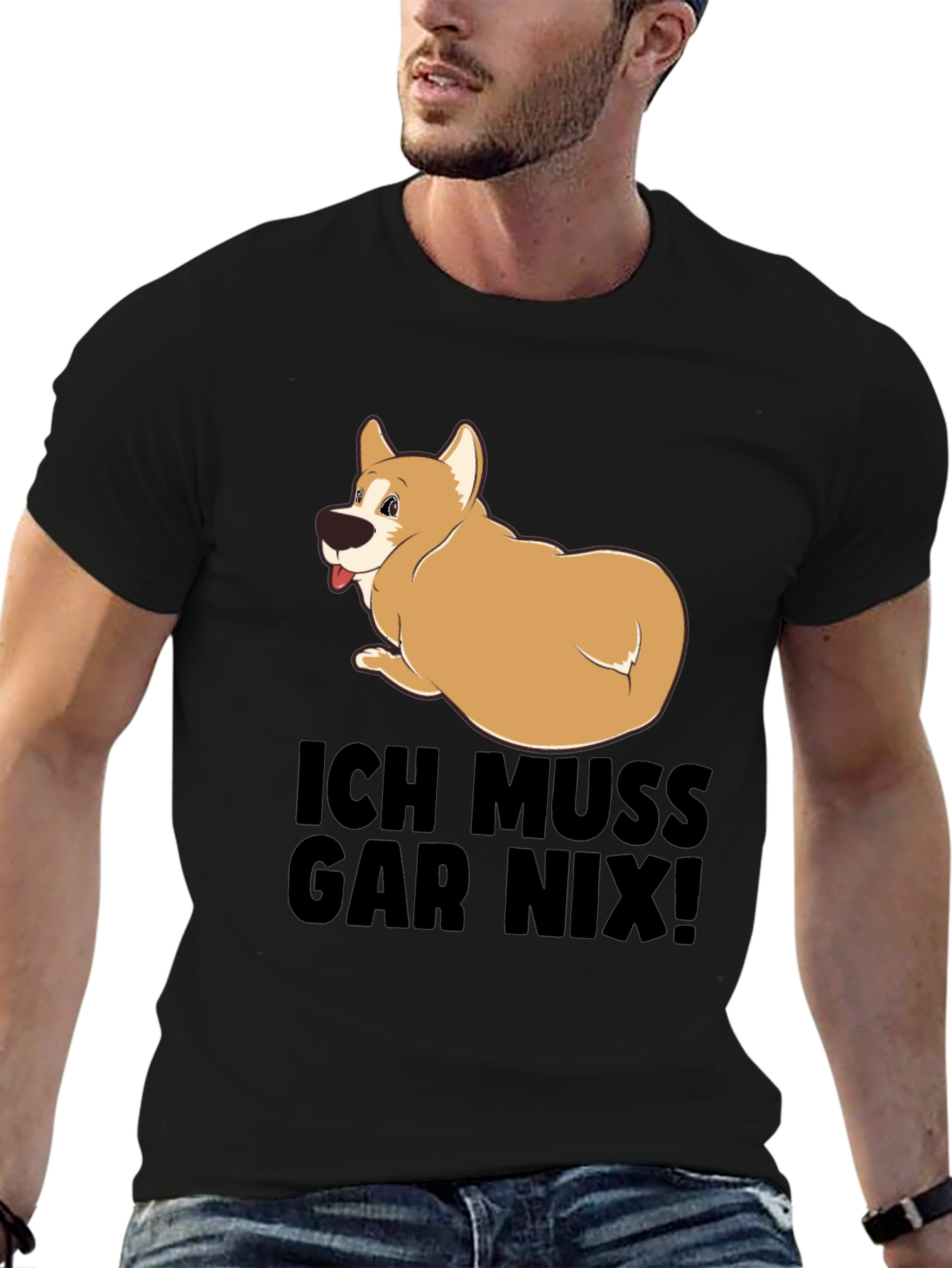 Ich Muss Gar Nix! Relaxed Dog Graphic Tee