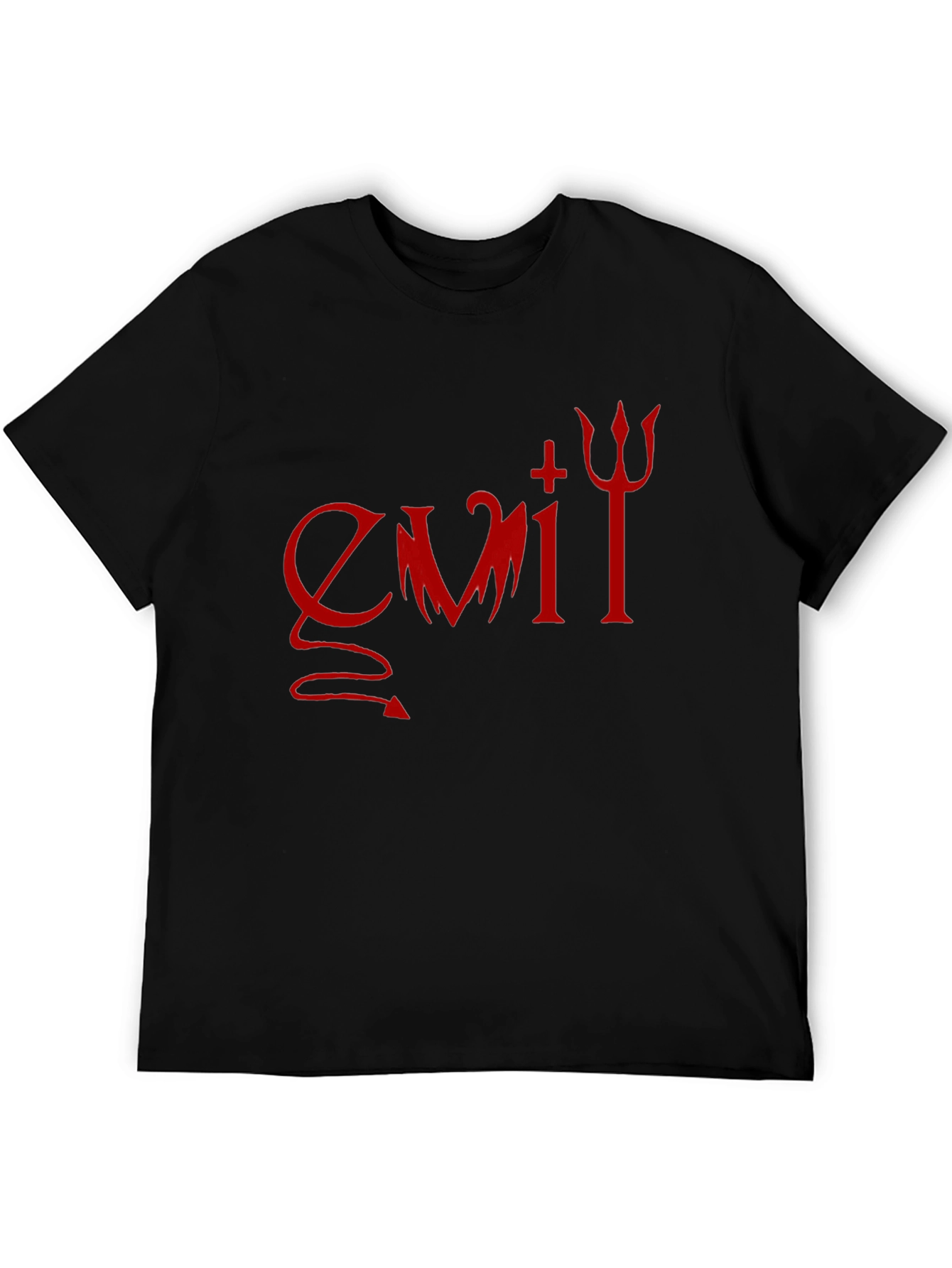 Evil Graphic Print T-Shirt - Dark Humor Tee