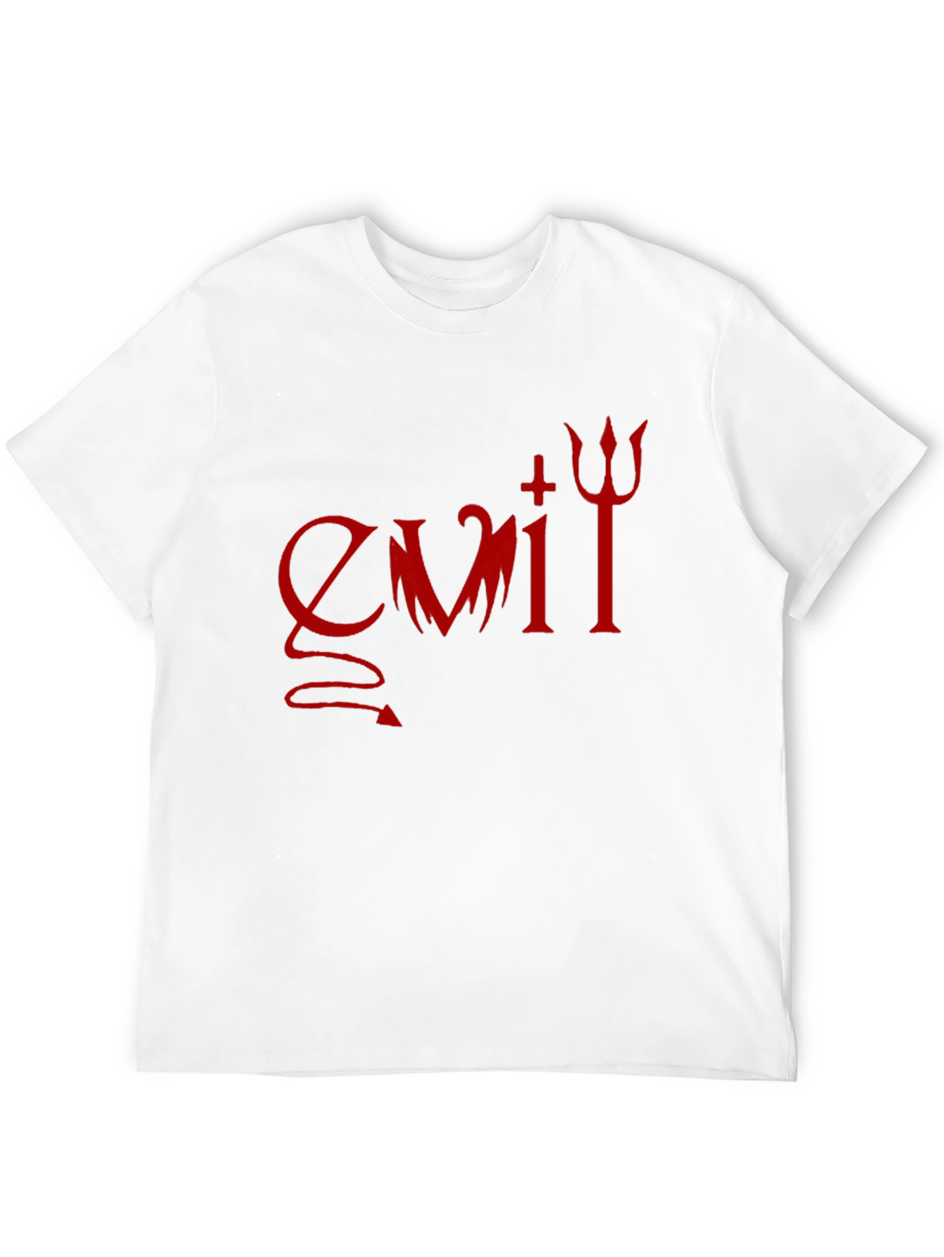 Evil Graphic Print T-Shirt - Dark Humor Tee