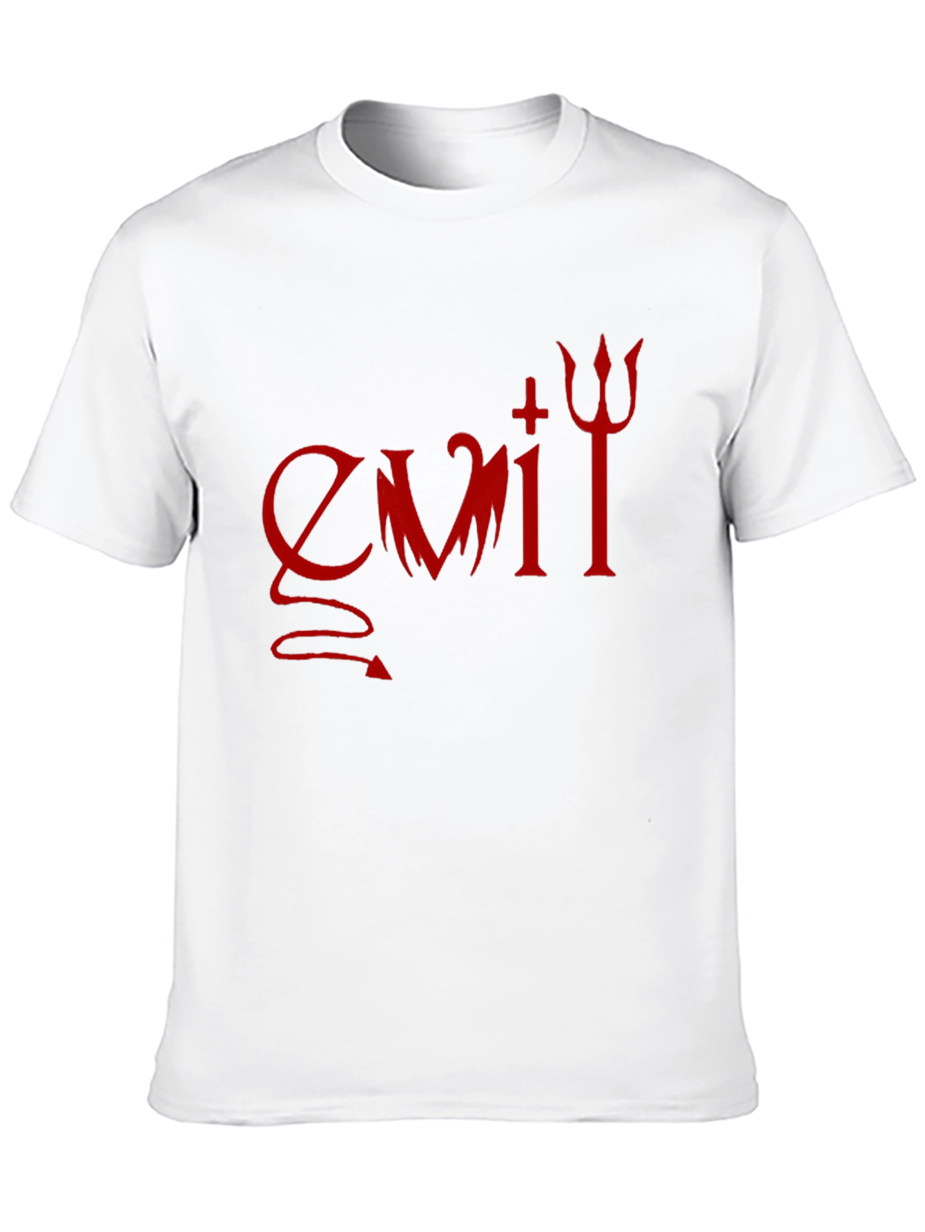 Evil Graphic Print T-Shirt - Dark Humor Tee