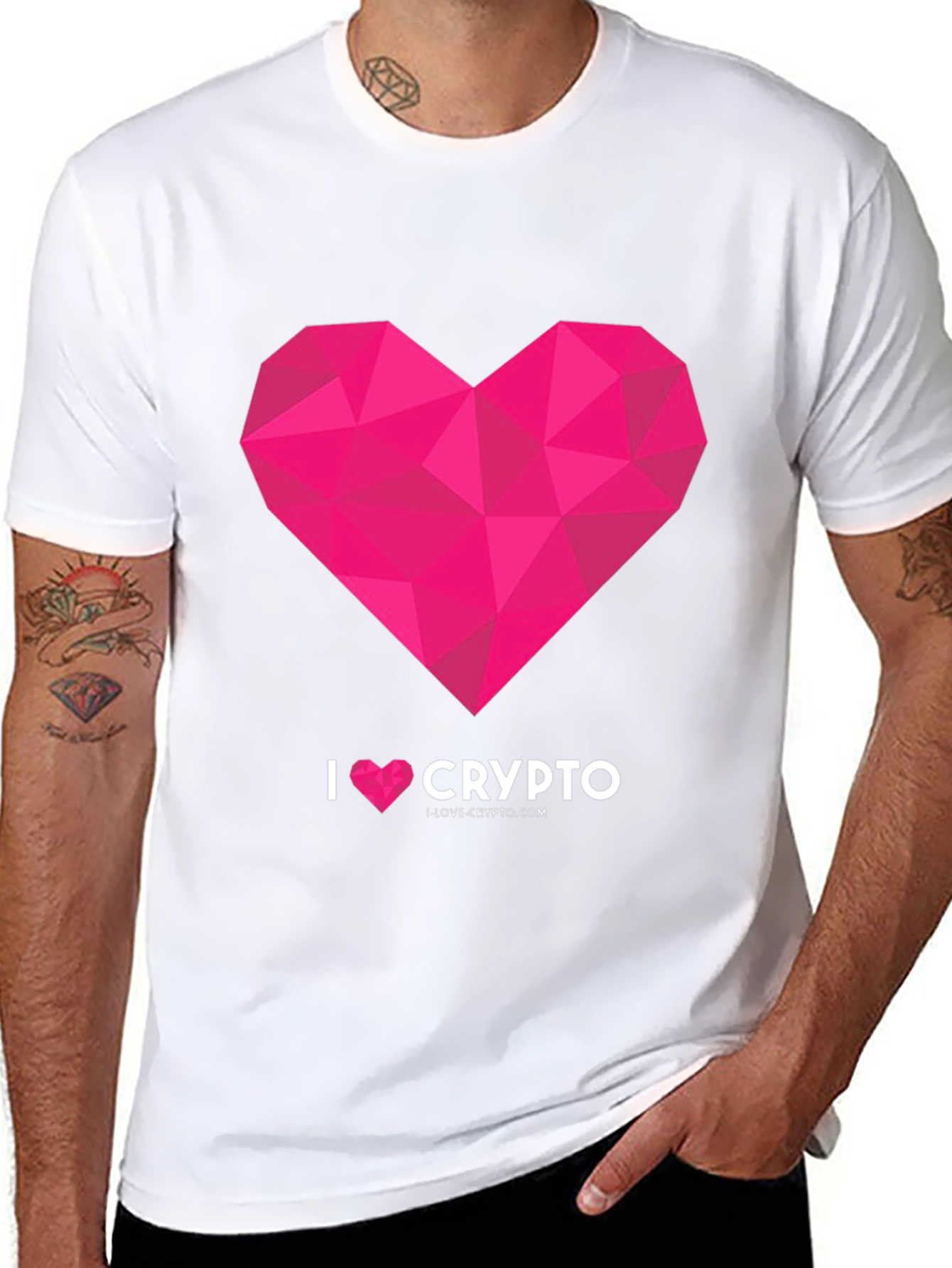 I Heart Crypto Black Graphic Tee