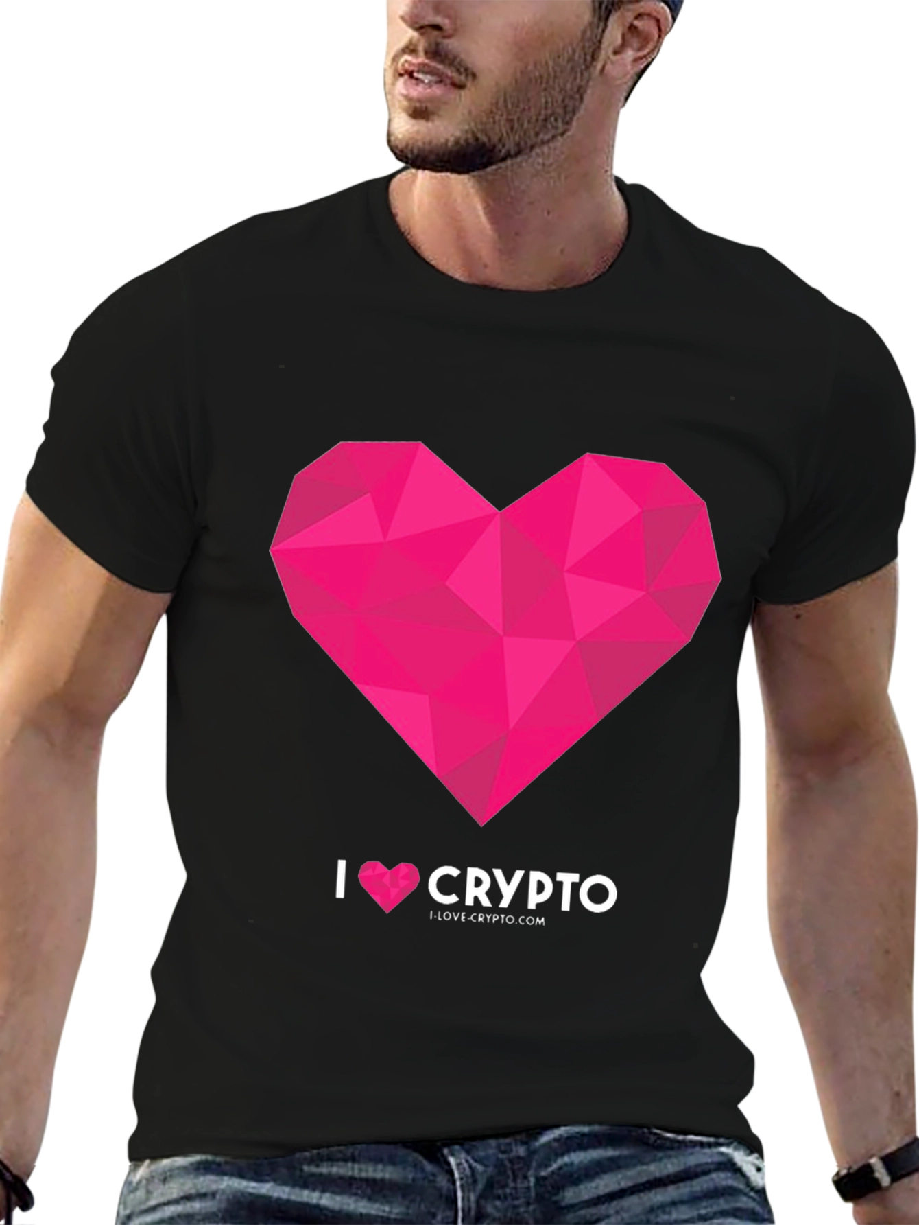 I Heart Crypto Black Graphic Tee