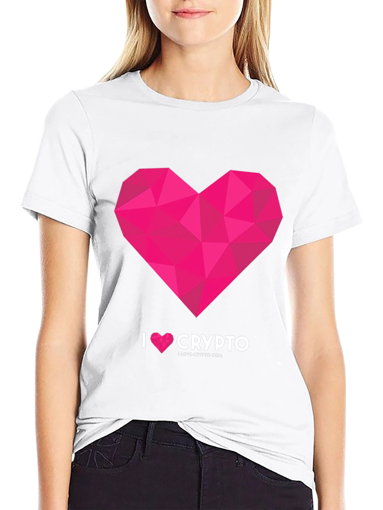 I Heart Crypto Black Graphic Tee