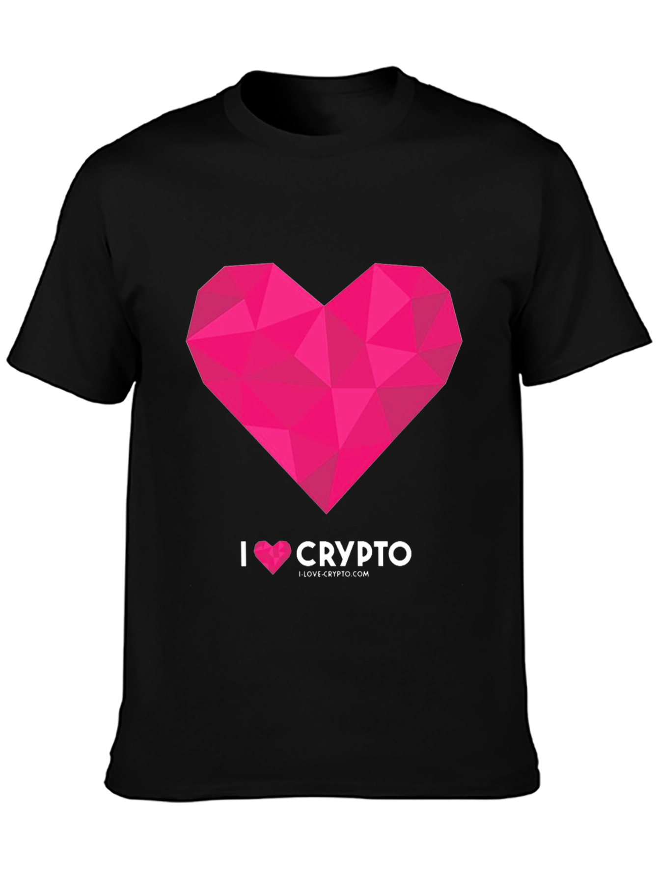 I Heart Crypto Black Graphic Tee