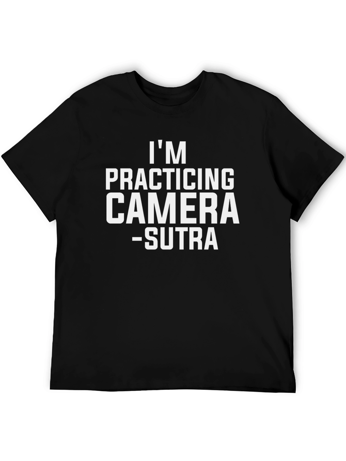 Im Practicing Camera-Sutra Black Graphic Tee