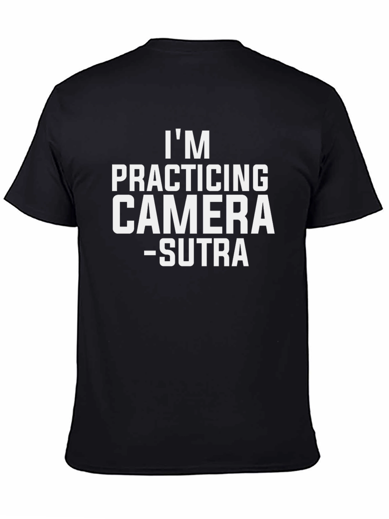 Im Practicing Camera-Sutra Black Graphic Tee