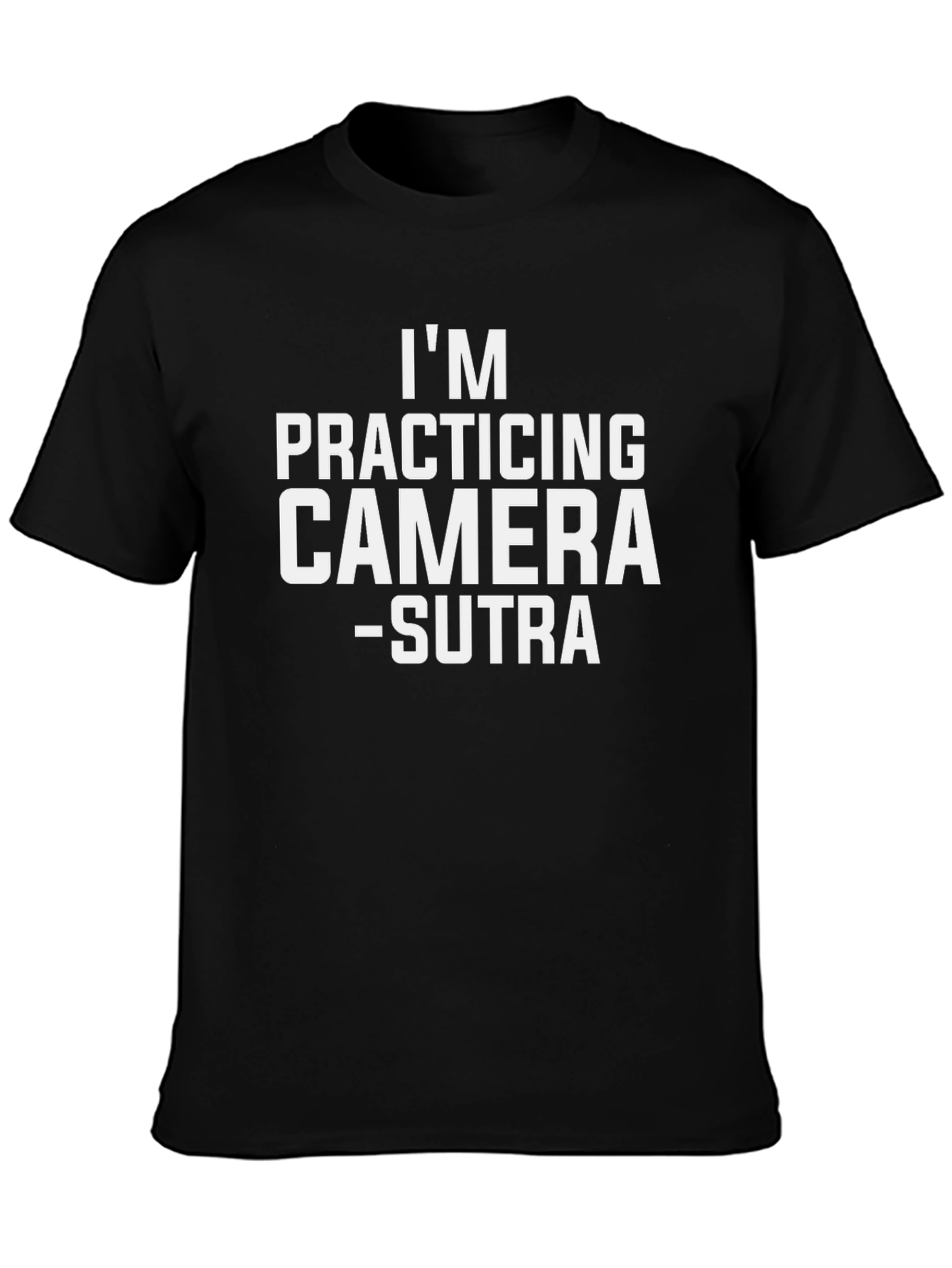Im Practicing Camera-Sutra Black Graphic Tee