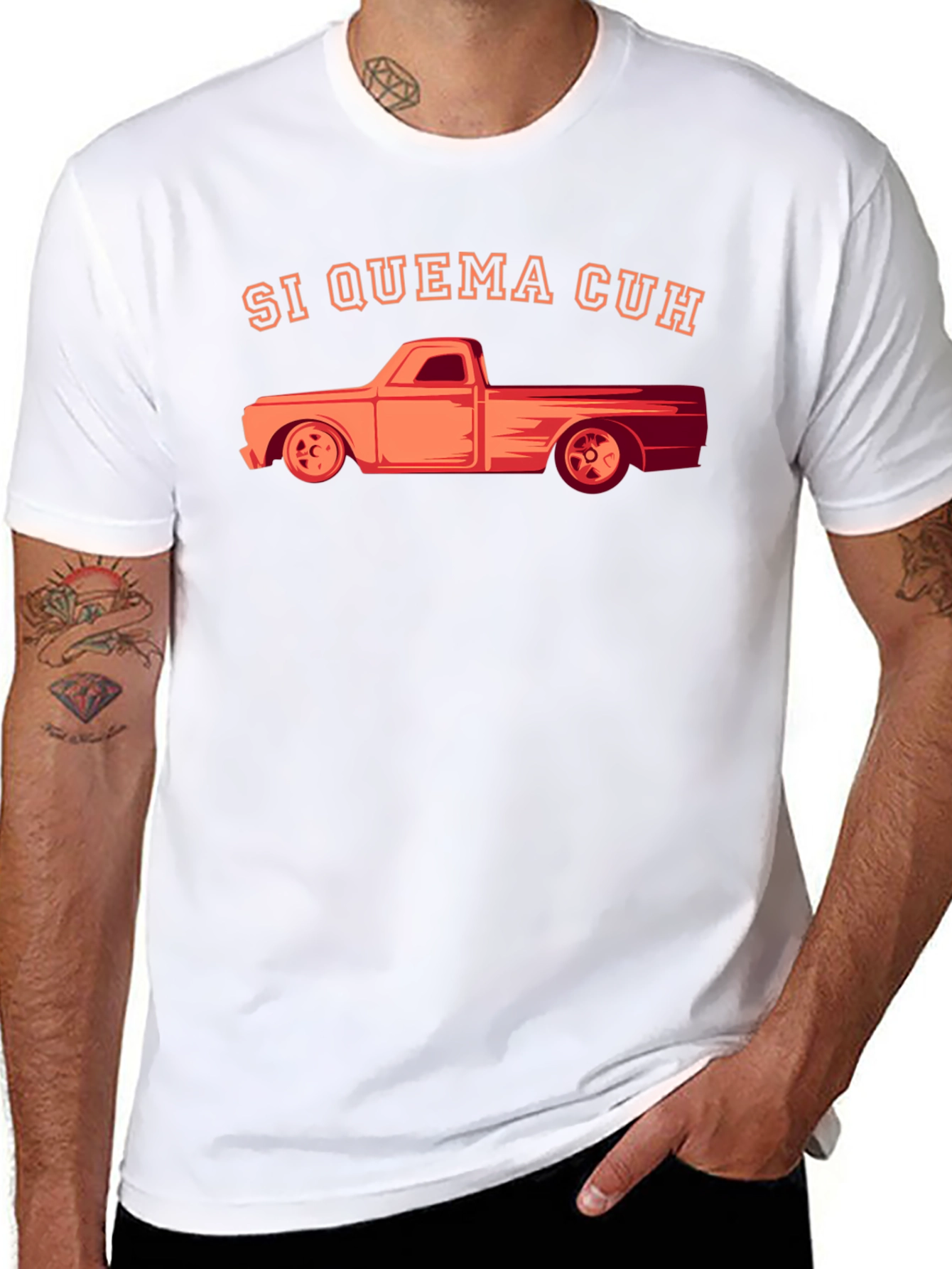 Si Quema Cuh Truck Graphic Tee - Black
