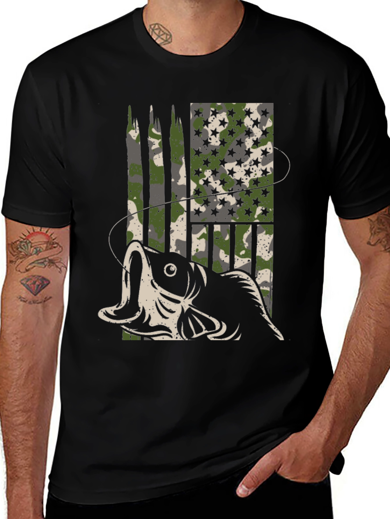 Camouflage Fishing T-Shirt