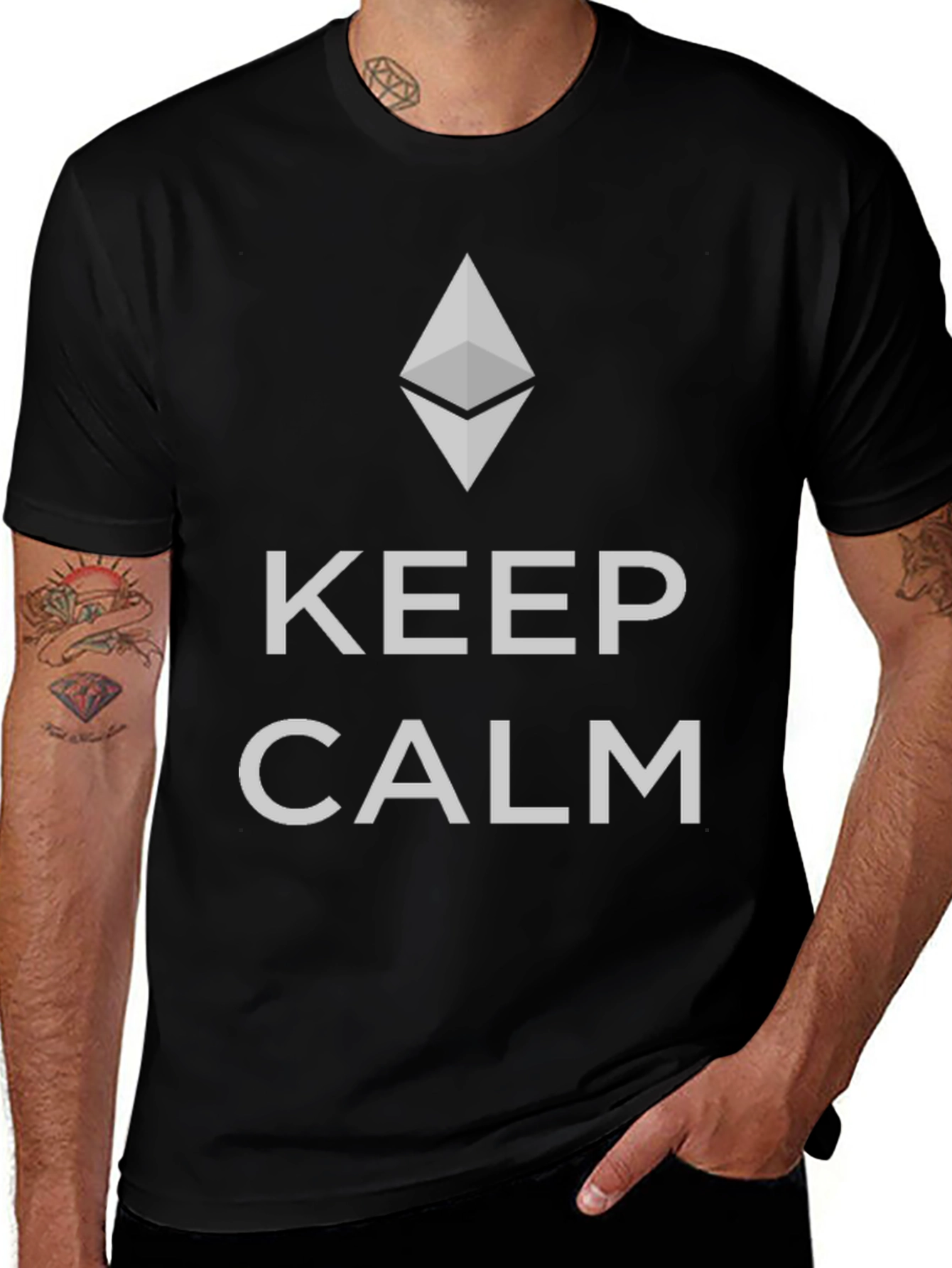 Keep Calm Ethereum Crypto Black T-Shirt