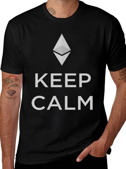 Keep Calm Ethereum Crypto Black T-Shirt