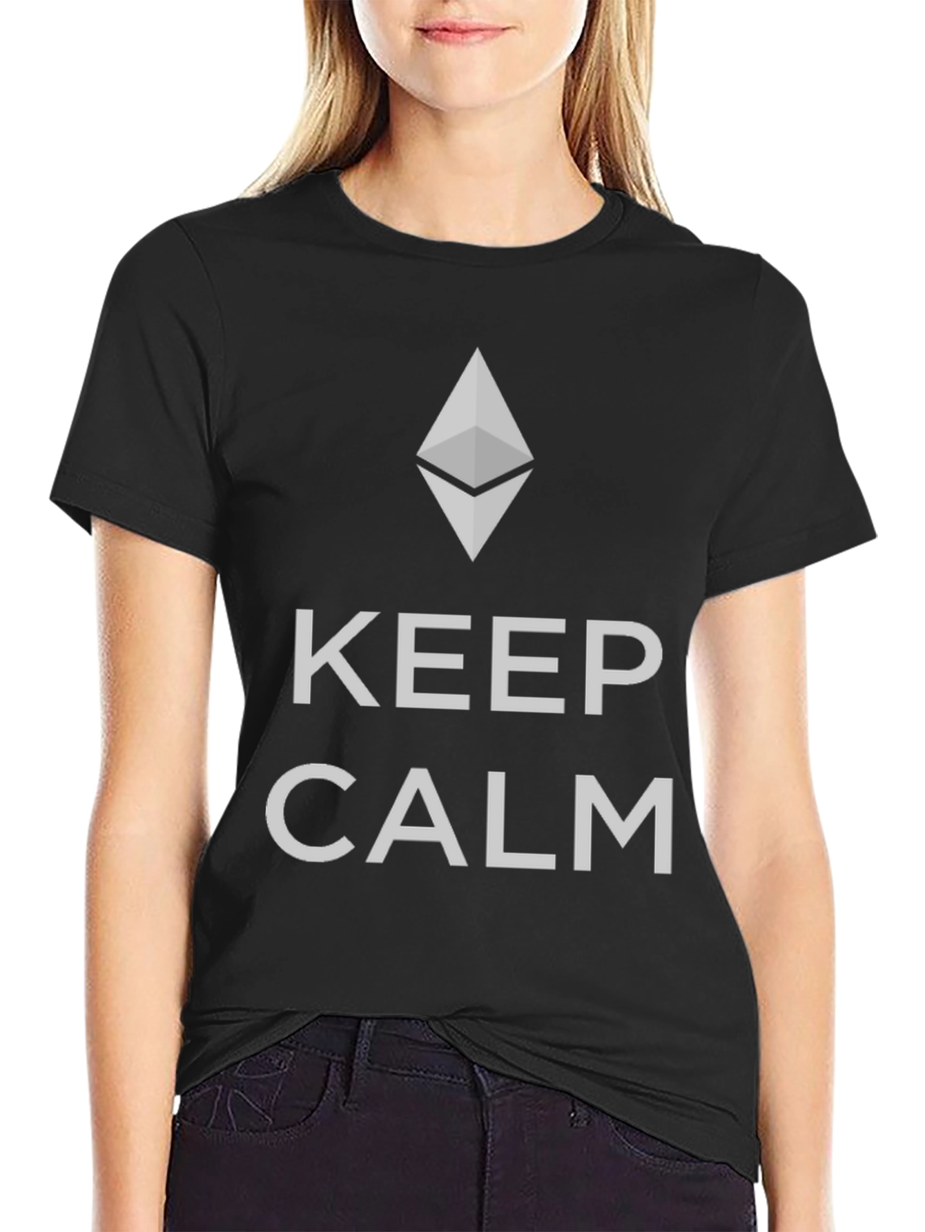 Keep Calm Ethereum Crypto Black T-Shirt