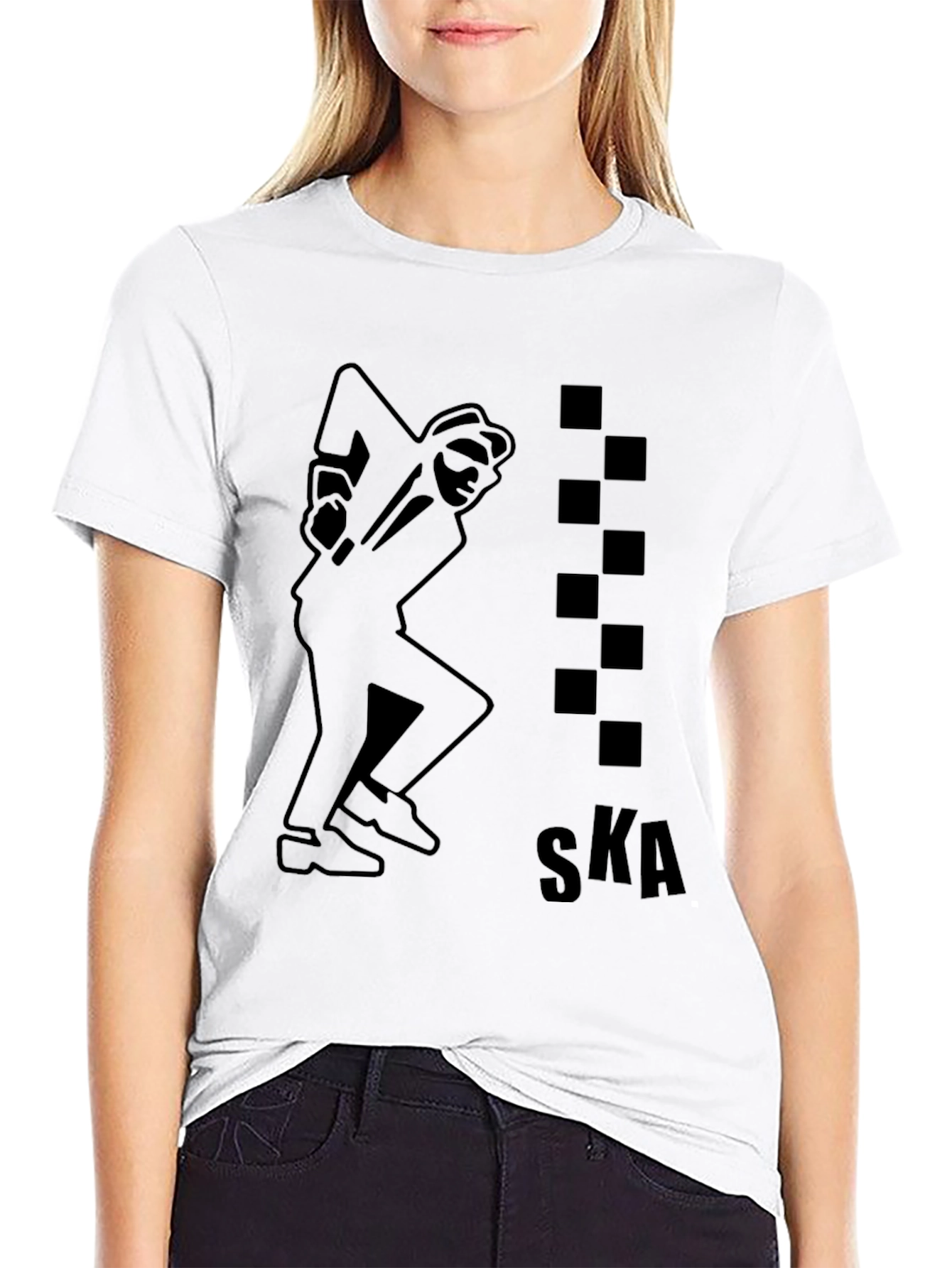 Mens Black Ska Graphic Tee