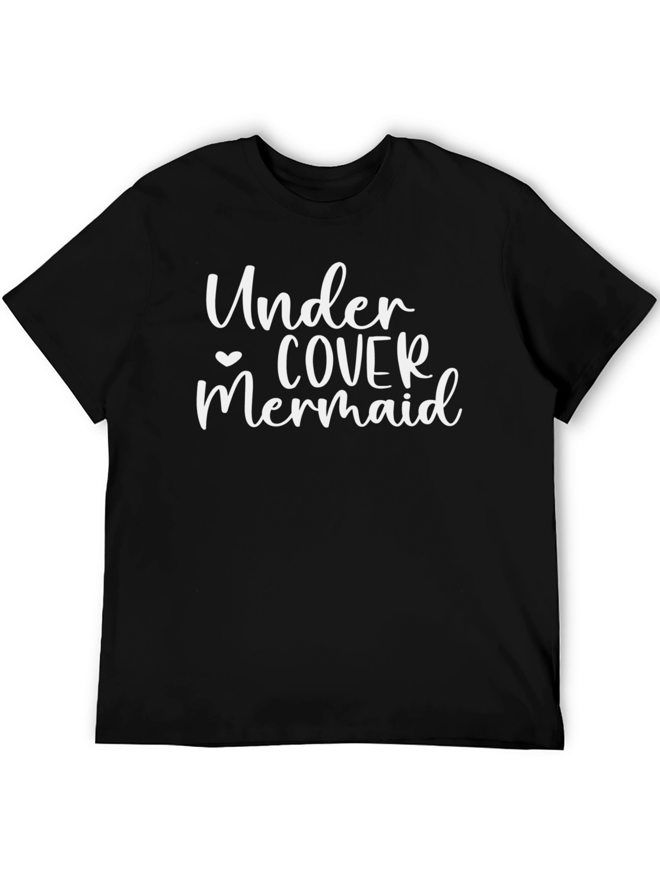 Undercover Mermaid Graphic Tee - Casual Black T-Shirt