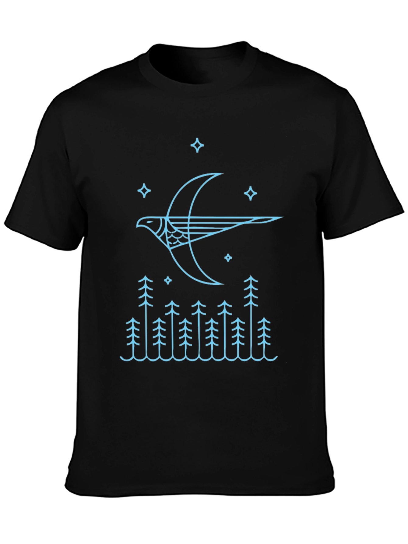 Stylized Bird & Forest Graphic Tee