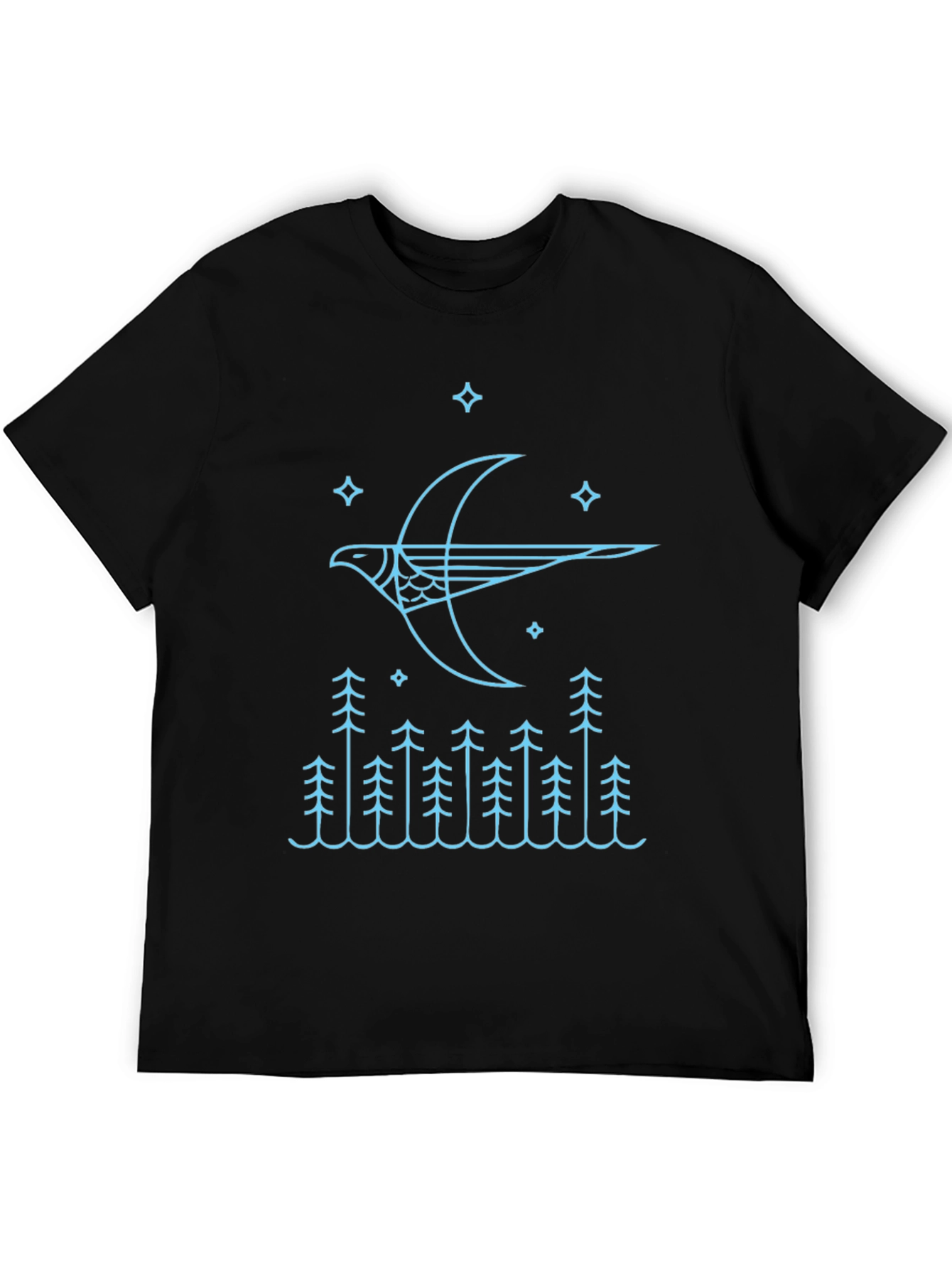 Stylized Bird & Forest Graphic Tee