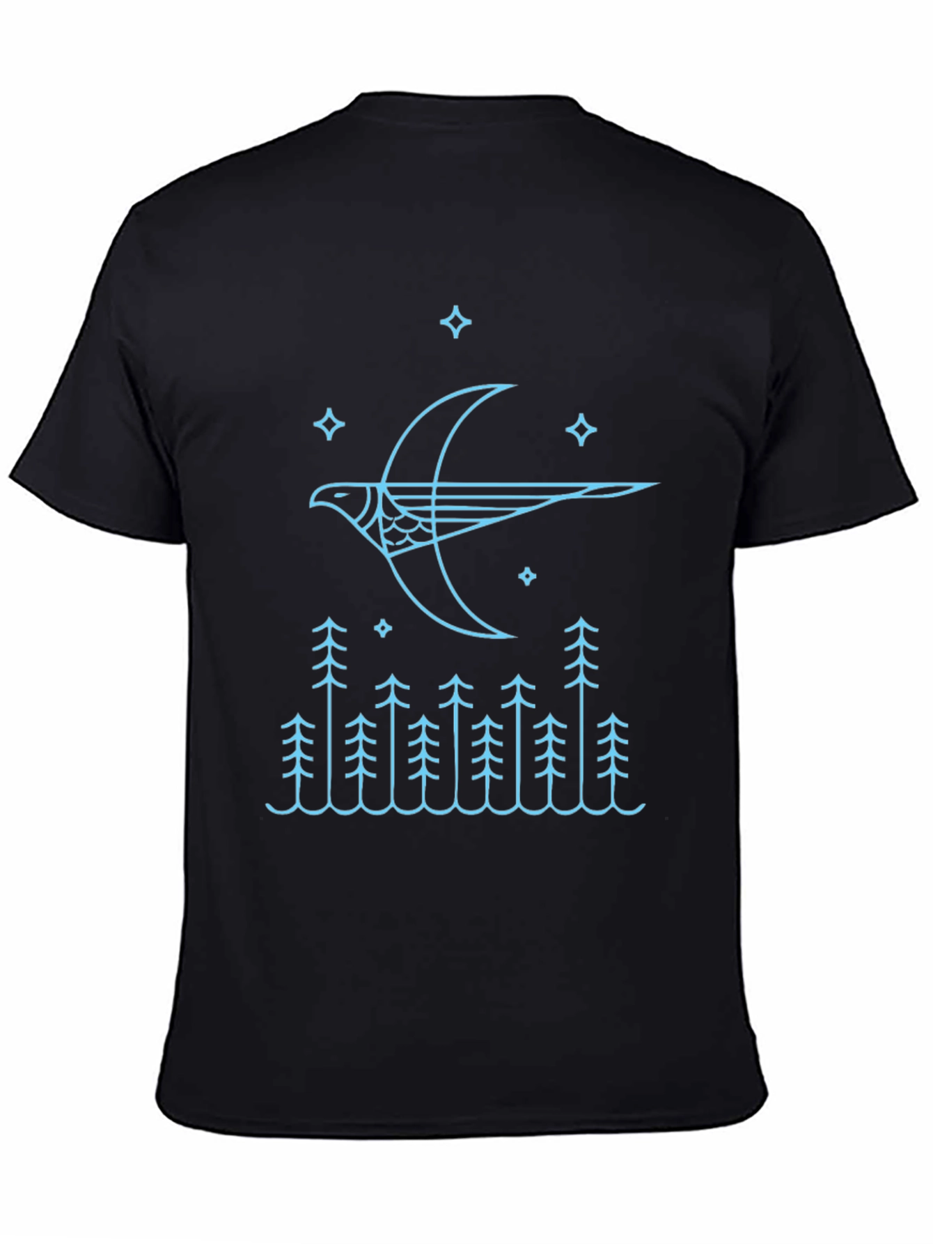 Stylized Bird & Forest Graphic Tee