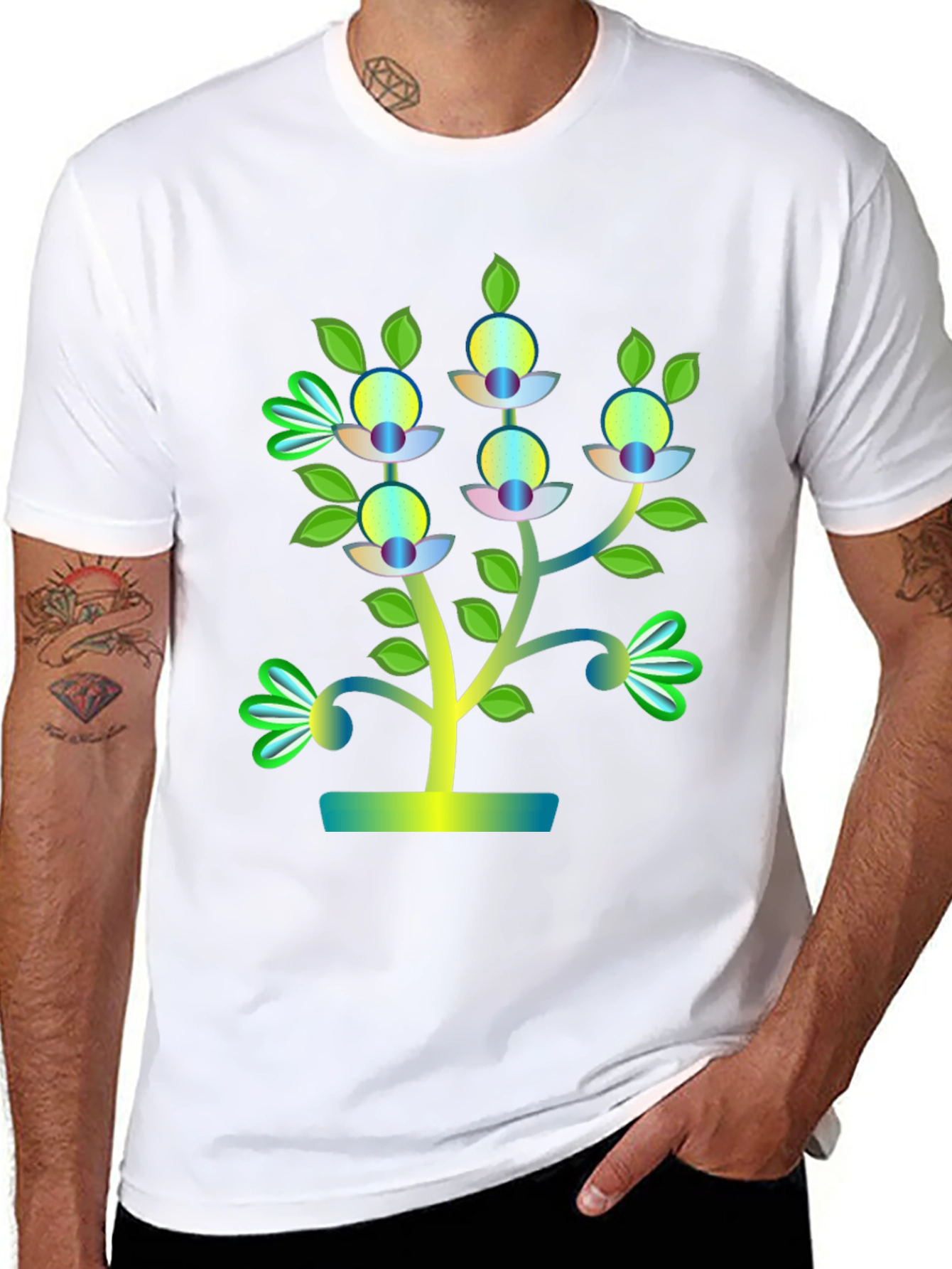 Artistic Tree Graphic Tee - Unique Design