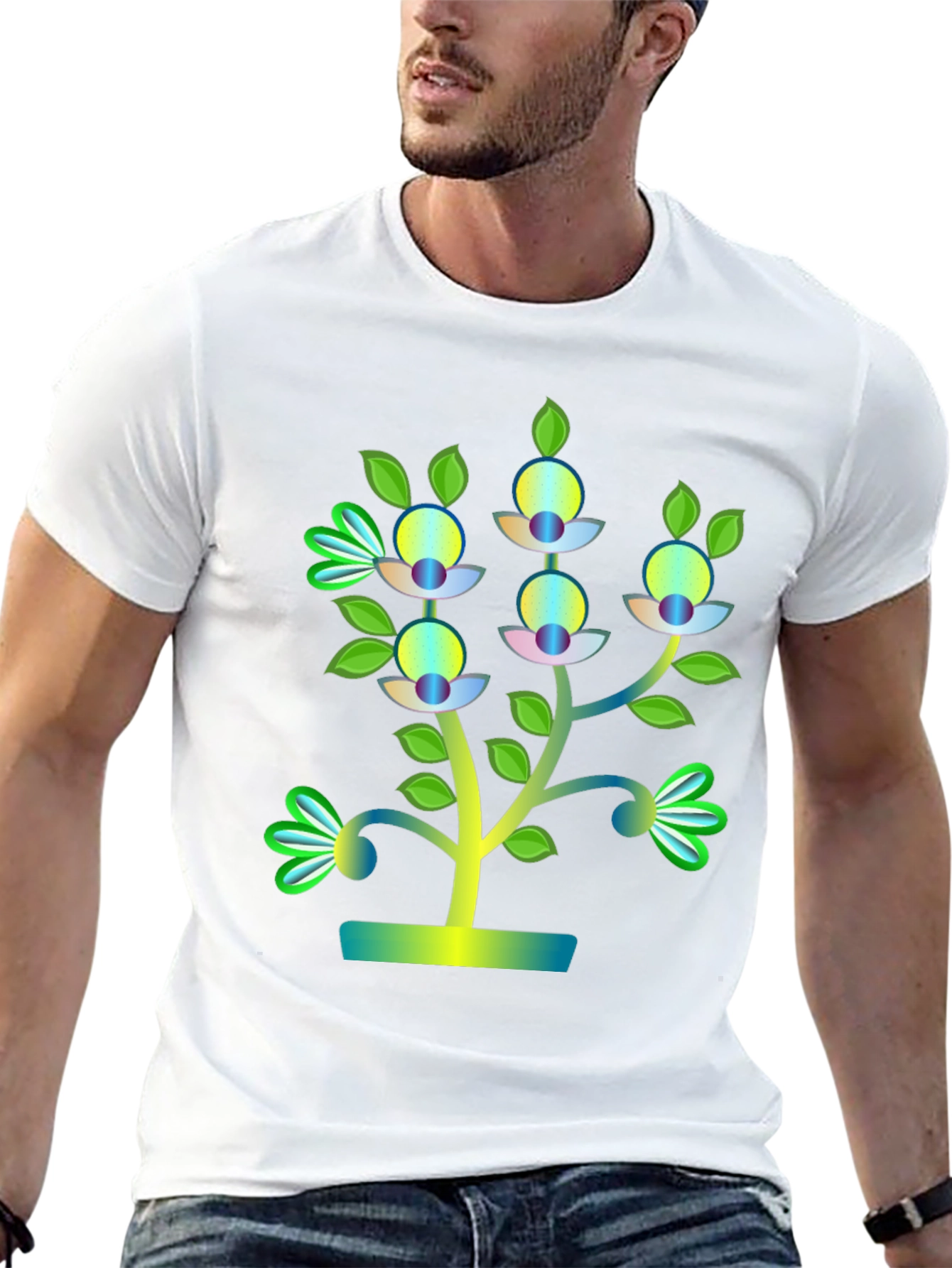 Artistic Tree Graphic Tee - Unique Design